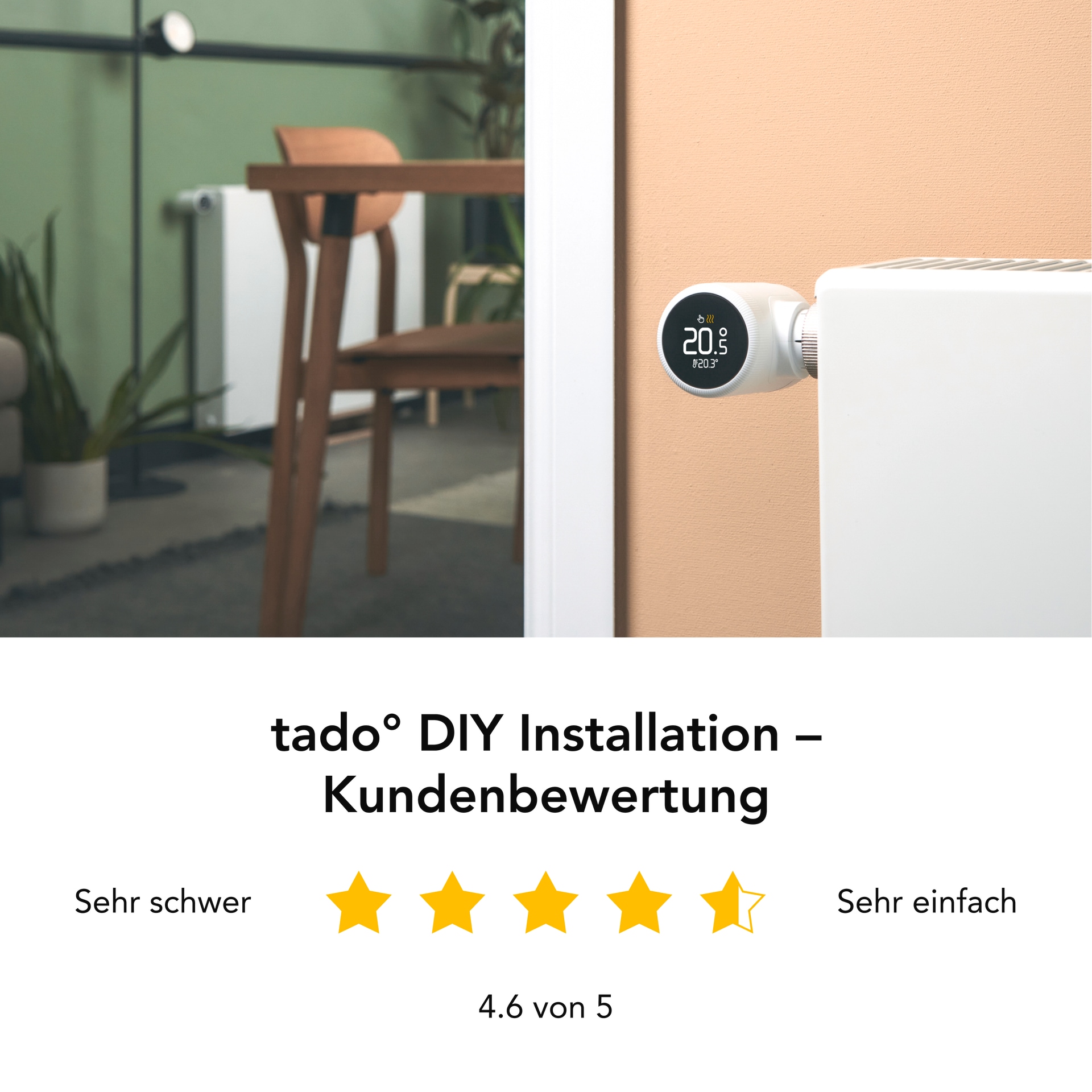 Tado Heizkörperthermostat »Bridge + 4x Heizkörperthermostat + Temp. Sensor (Line X)«