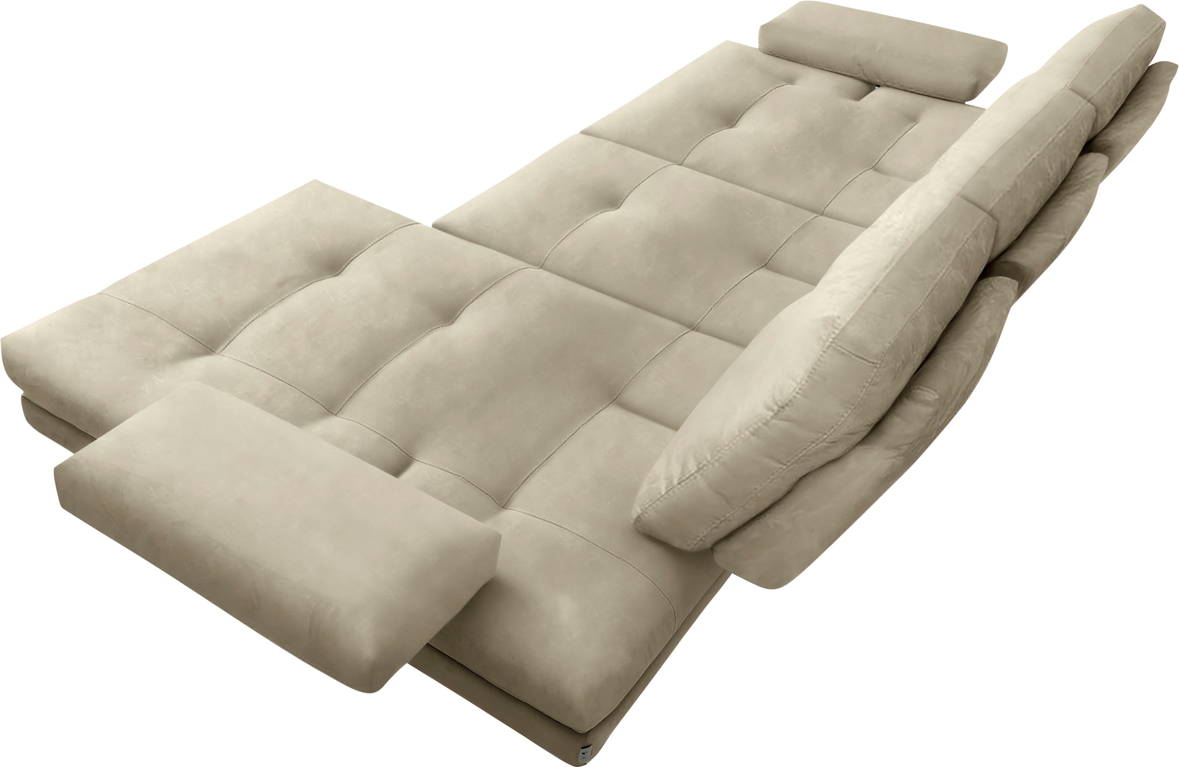 CALIA ITALIA Ecksofa »Toby Wing, L-Form, Designsofa mit sensationellem Sitzkomfort«, inklusive Sitztiefenverstellung, Füße in chrom glänzend