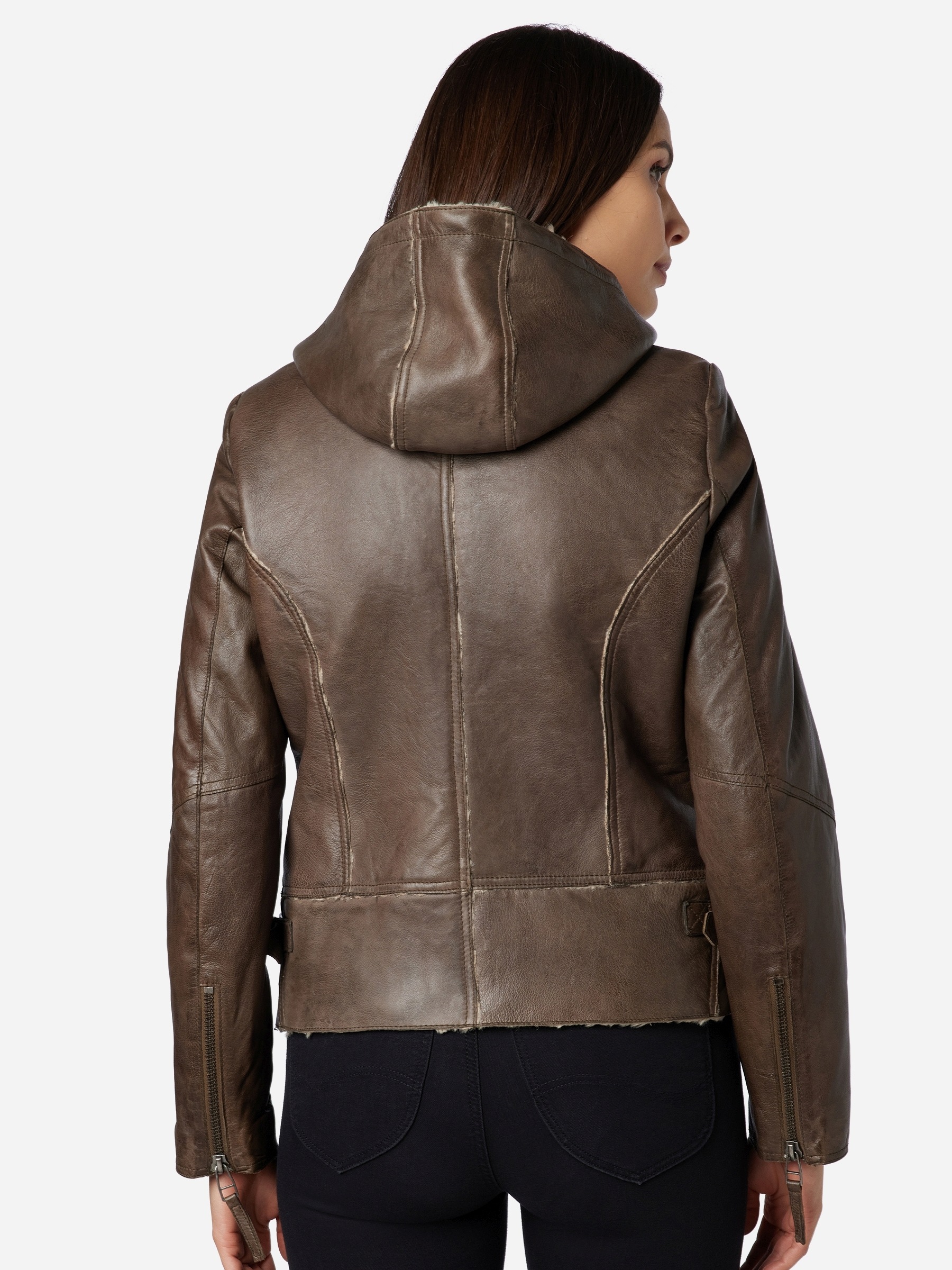 RICANO Bikerjacke »Lederjacke Julie« Handgefertigt aus echtem Leder