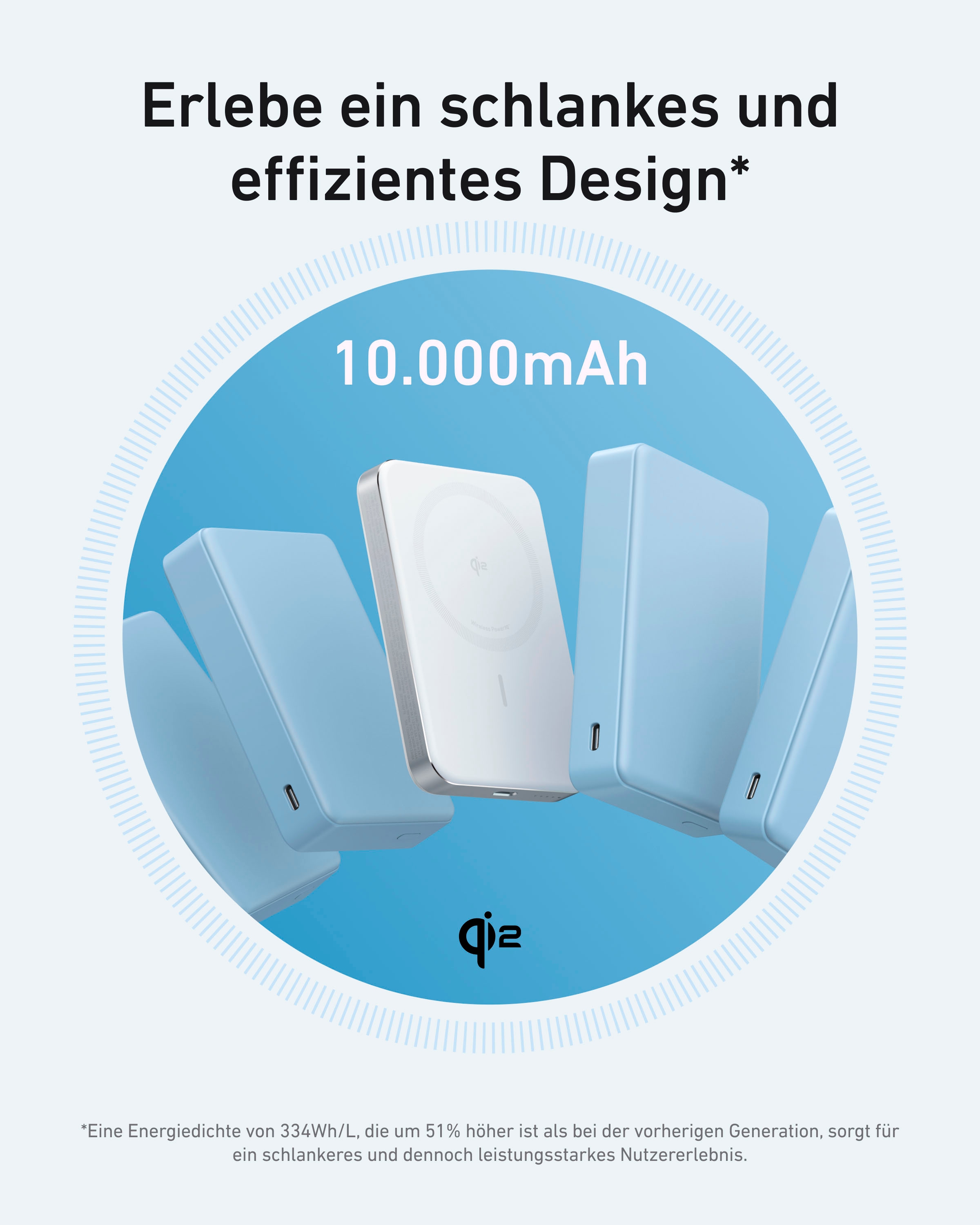 Anker Powerbank »MagGo Powerbank (10.000mAh, Slim)«, 10000 mAh