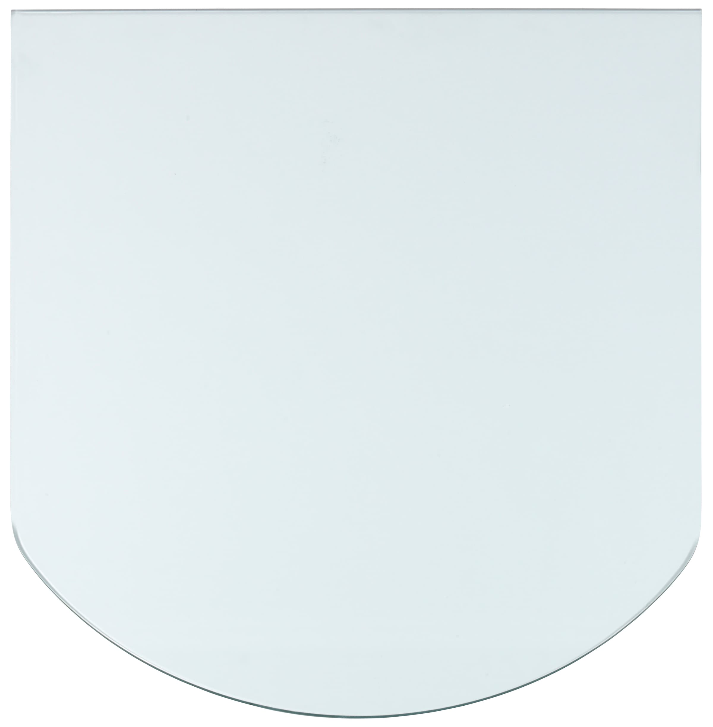 Heathus Bodenschutzplatte, halbrund, 85 x 110 cm, 8mm Stärke, transparent, Funkenschutz für Öfen