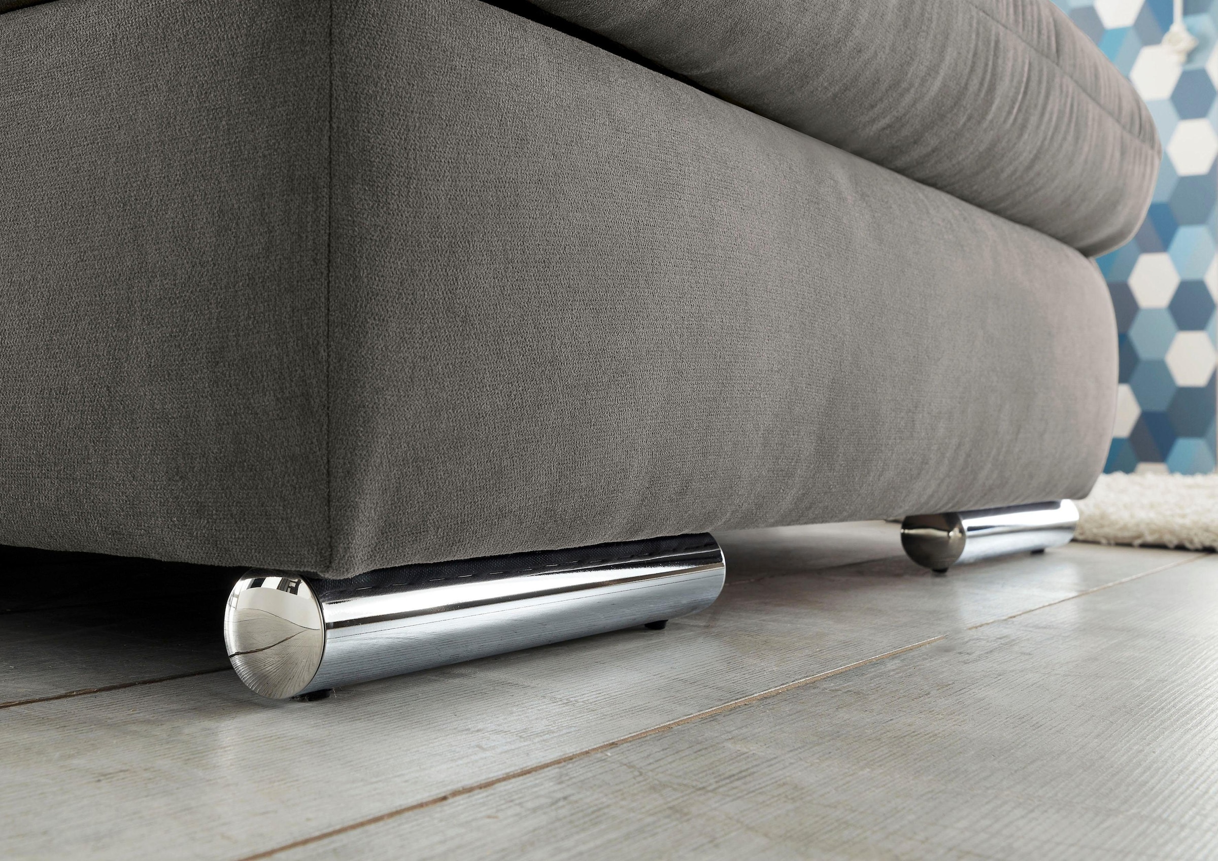 set one by Musterring Ecksofa »SO4100 V« mit verstellbaren Kopfteilen, wahlweise mit Funktionen, Cord-Bezug