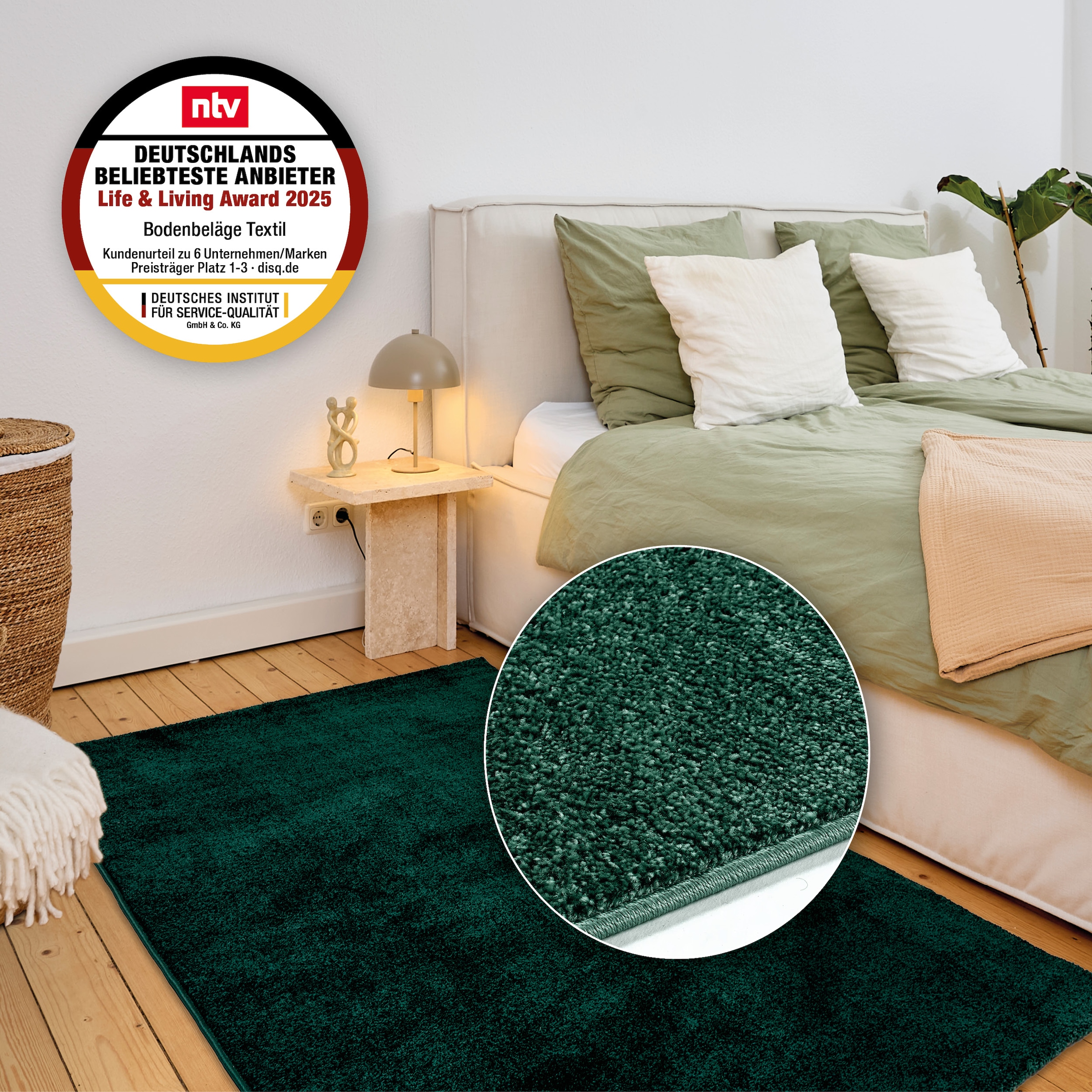 ASTRA Teppich »Sam 250«, rechteckig, 8 mm Höhe, weicher Kurzflor, Wohnzimmer, Schlafzimmer