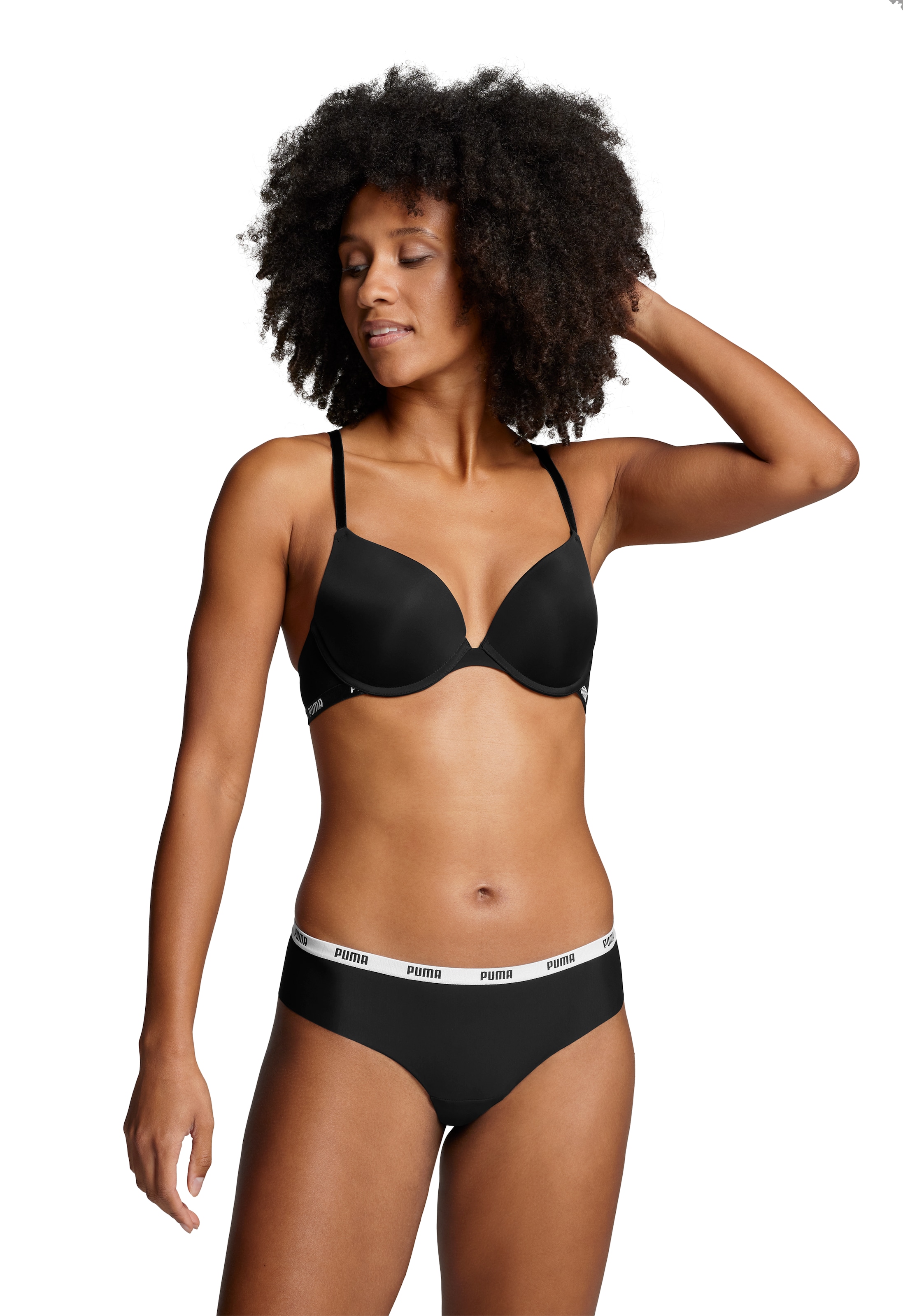 PUMA Brasilslip »PUMA WOMEN MICROFIBER BRAZILIAN 2P PACK«, (2er Pack), Mit Soft-Touch-Bund