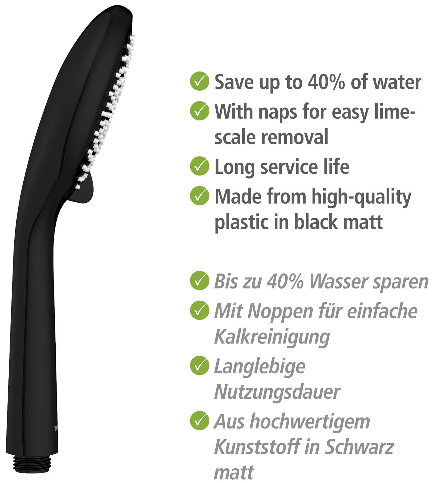 WENKO Duschsystem »Watersaving«, einfacher Anschluss an bestehende Armatur oder Wandanschlussbogen