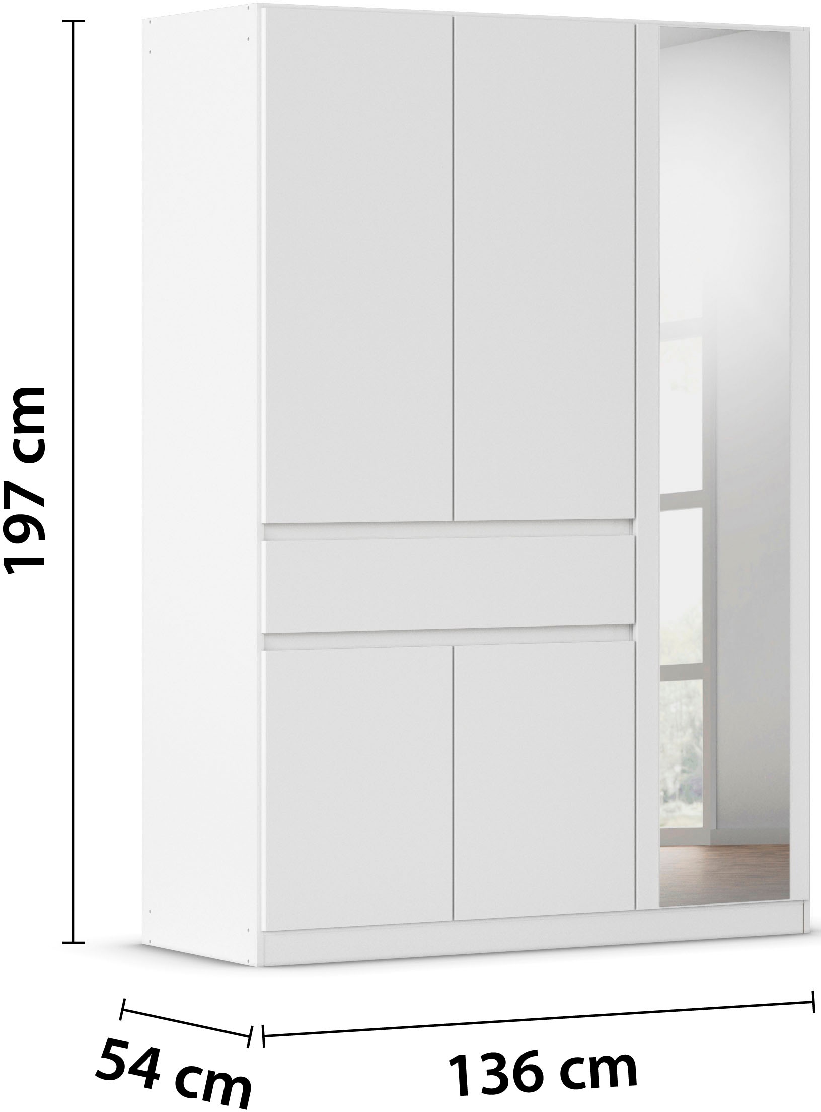 rauch Kleiderschrank »Tübingen« mit Spiegel