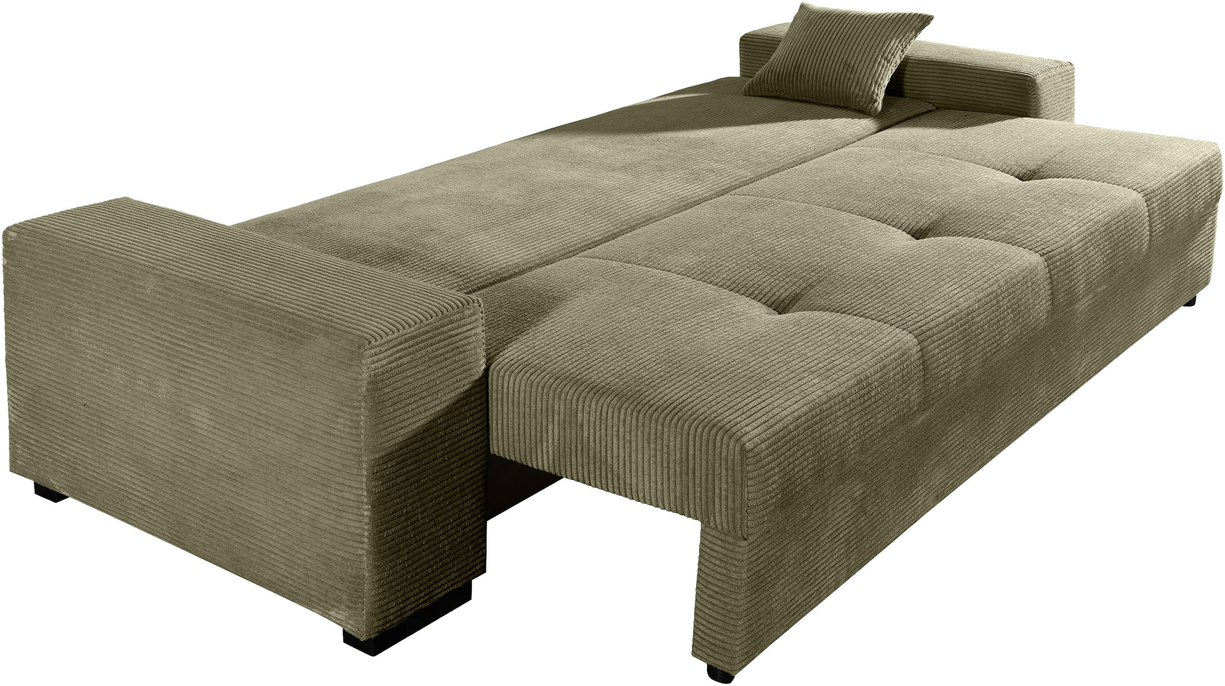 COLLECTION AB Schlafsofa »Kreta, B: 248 cm, Liegefl. 137x195 cm« Bettfunktion, Bettkasten & 2 Zierkissen, optional mit Topper