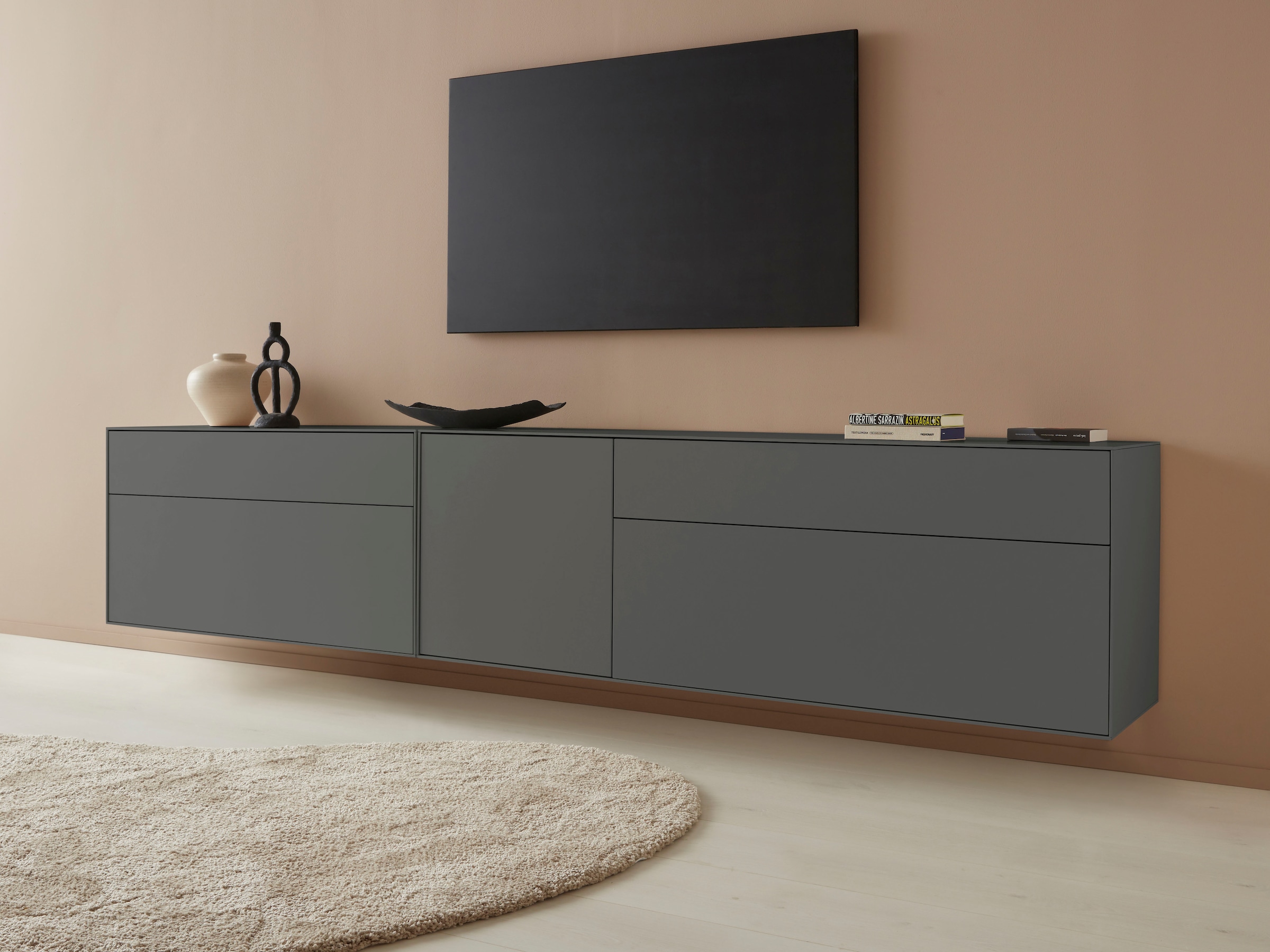 LeGer Home by Lena Gercke Lowboard »Essentials«, Breite: 167 cm, MDF lackiert, Push-to-open-Funktion