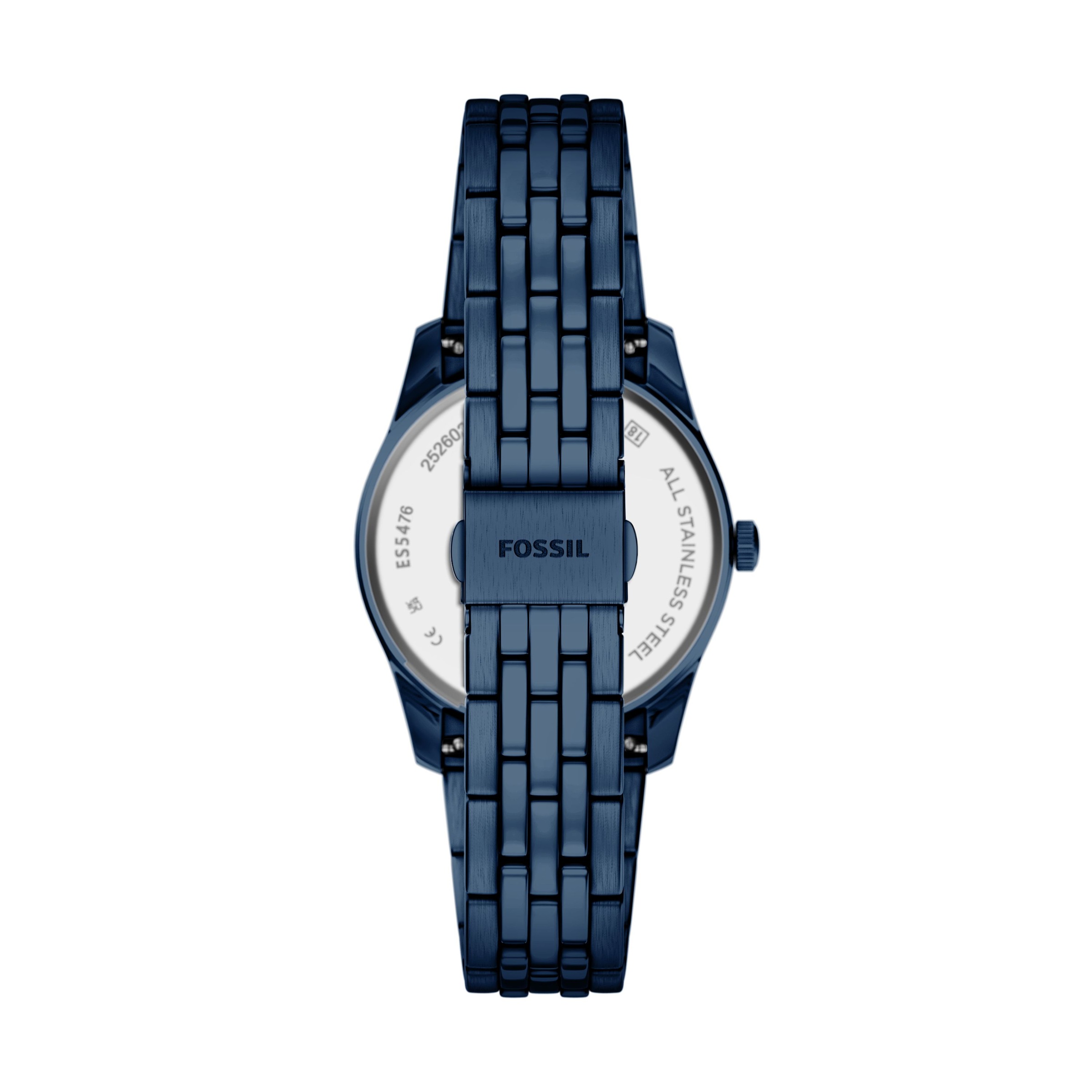 Fossil Quarzuhr »Scarlette« Armbanduhr, Damenuhr, Edelstahlarmband, analog, Tag, Wochentag