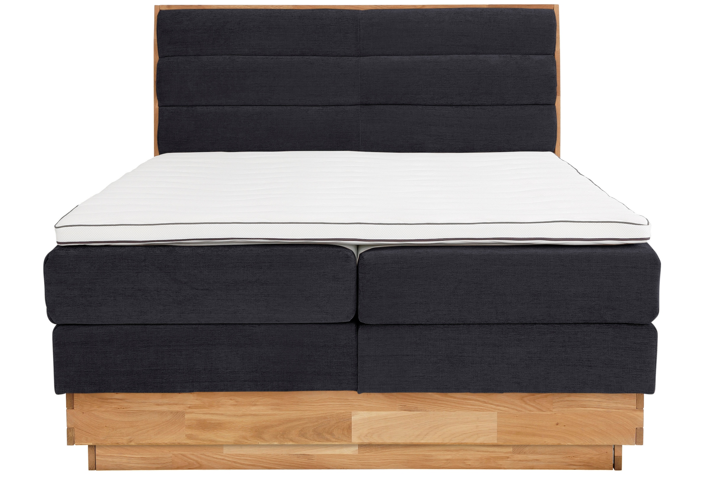 OTTO products Boxspringbett »Jenna«, ohne LED-Beleuchtung, mit zertifizierten, recycelten Bezugsstoffen