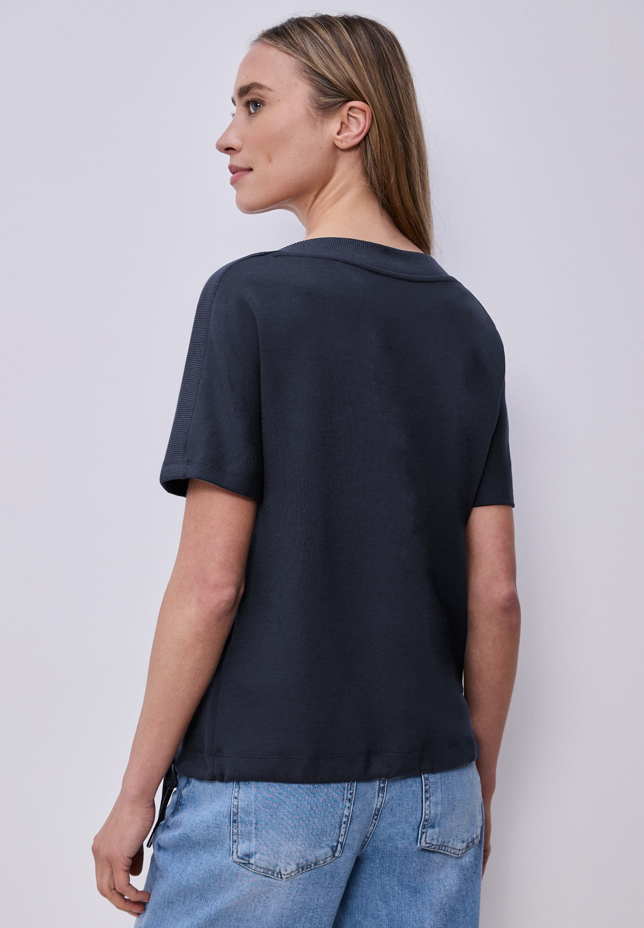 STREET ONE Kurzarmshirt mit elastischem Bund