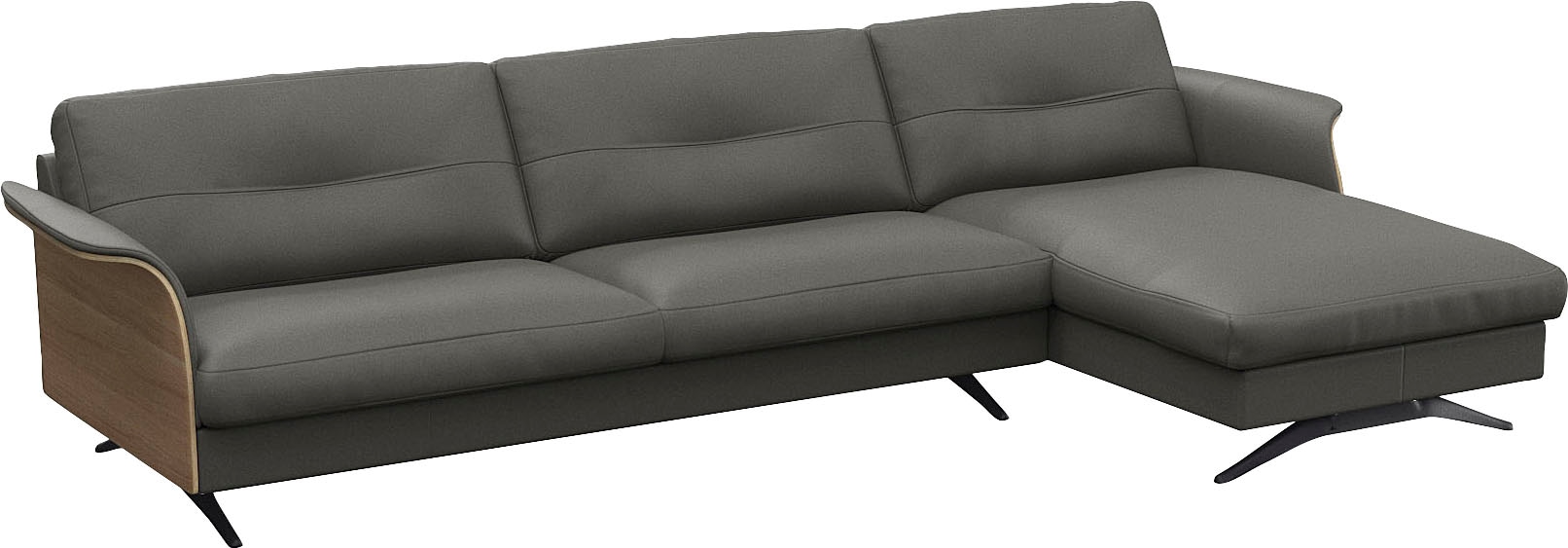 FLEXLUX Ecksofa »Glow, super bequem durch hochwertigem Sitzaufbau mit Federkern, L-Form«, Modernes skandinavisches Design
