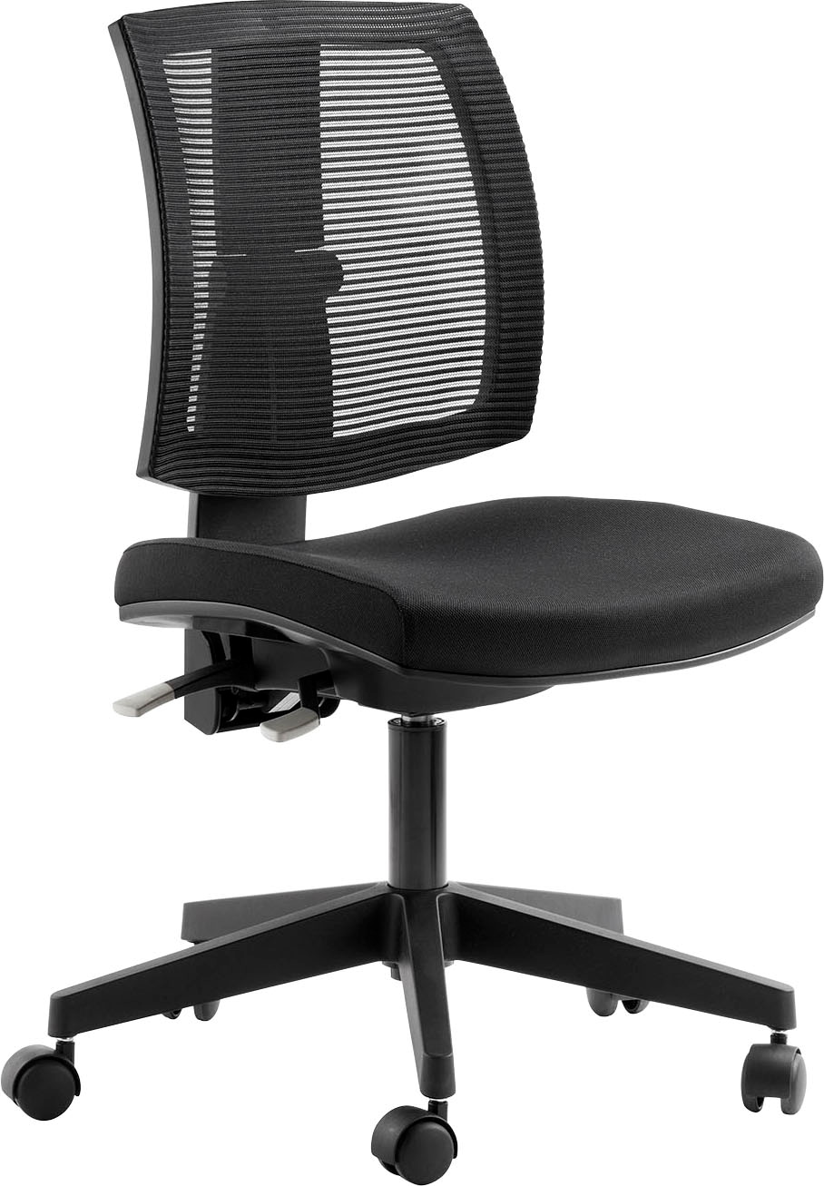 Mayer Sitzmöbel, Drehstuhl »2232« () 1 Stk.besonders für Frauen geeignet, Schwarz + Schwarz, Polyester, B/H/T: 62 cm x 88 cm x 64 cm, Schwarz + 