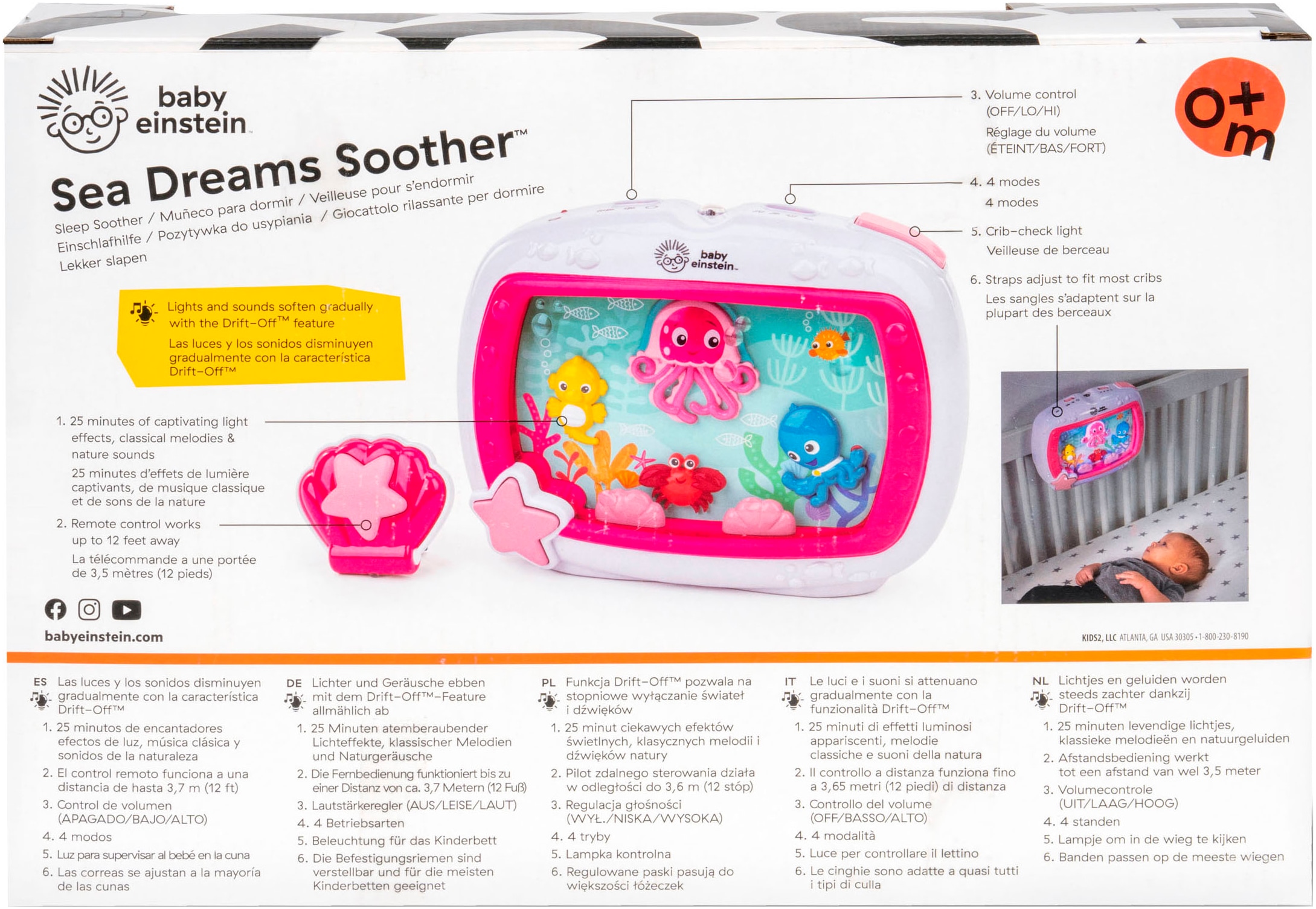 Baby Einstein Nachtlicht »Schlummerlicht Sea Dreams« LED-Modul blau inklusive Fernbedienung