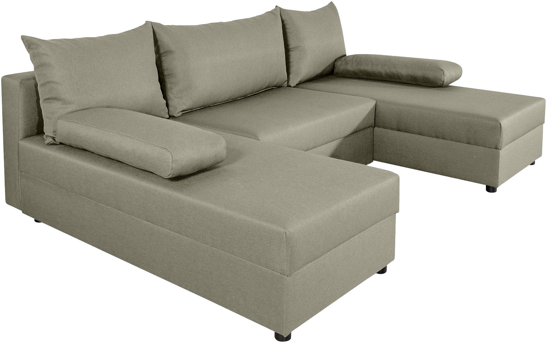 COLLECTION AB Wohnlandschaft »Pico U-Form«, Wohnlandschaft,2 X Ottomane,Polyätherschaum Polsterung