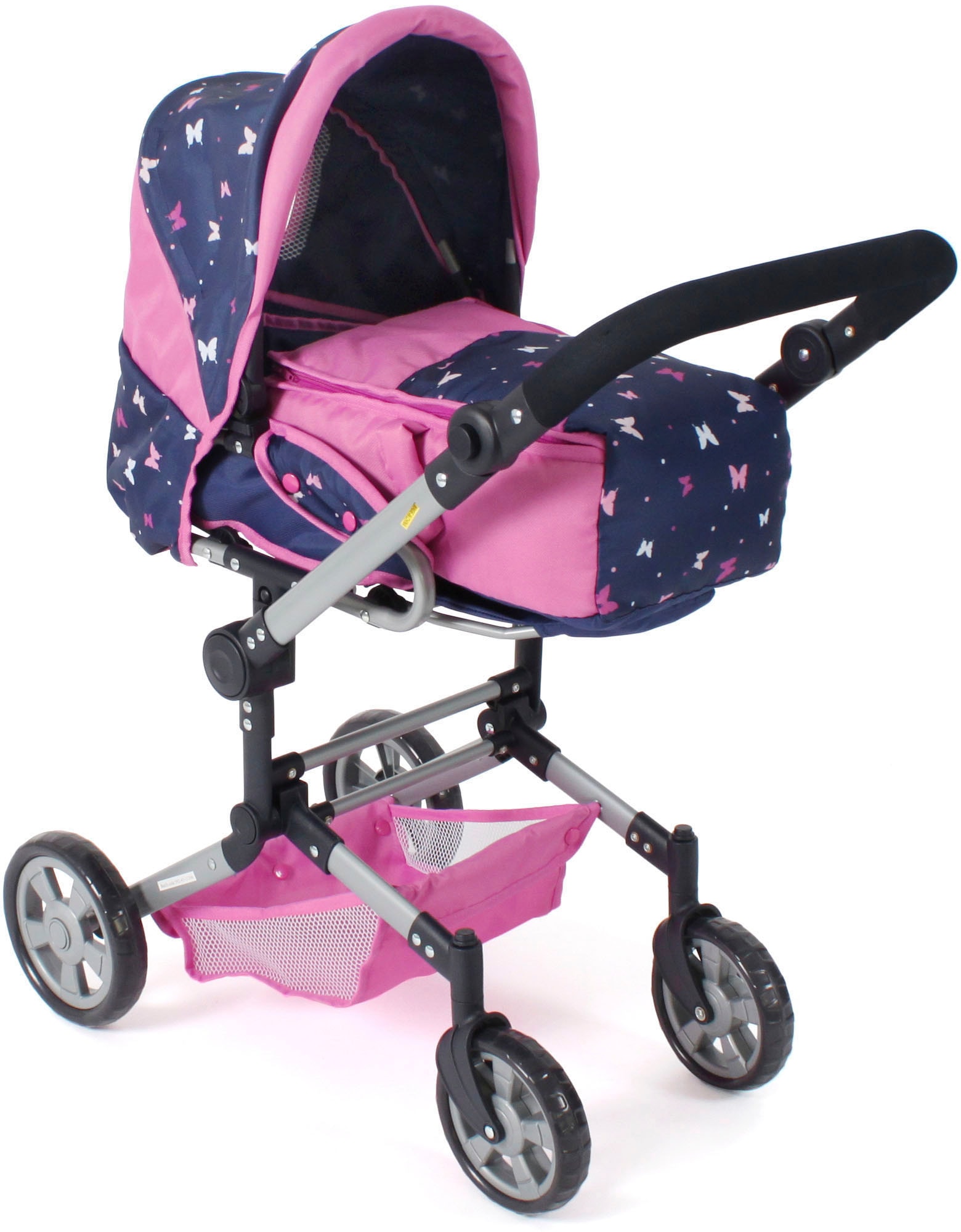 CHIC2000 Kombi-Puppenwagen »Jara, Butterfly, rosa«, zusammenklappbar