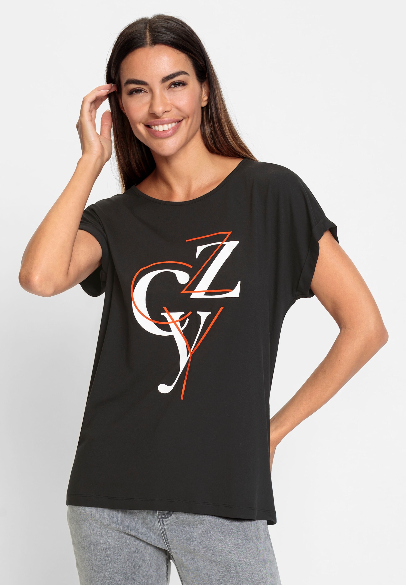 heine T-Shirt »Shirt Print-Shirt mit Schriftzug«