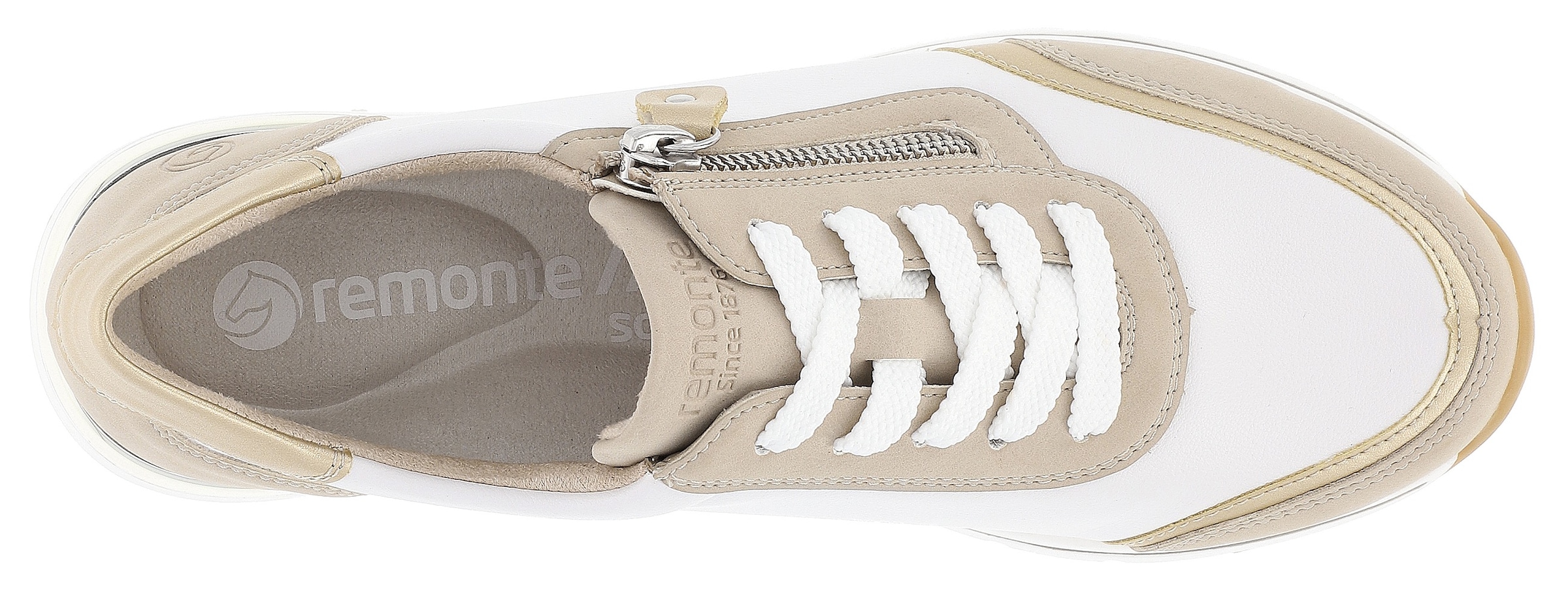 Remonte Keilsneaker  mit Kontrastbesätzen, Freizeitschuh, Halbschuh, Schnürschuh