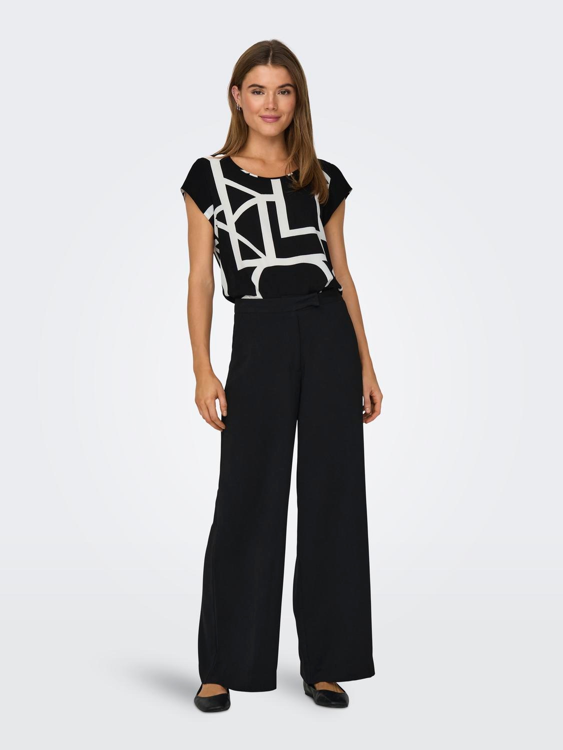 ONLY Shirtbluse »ONLVIC S/S AOP TOP NOOS PTM«, mit Allover Druck