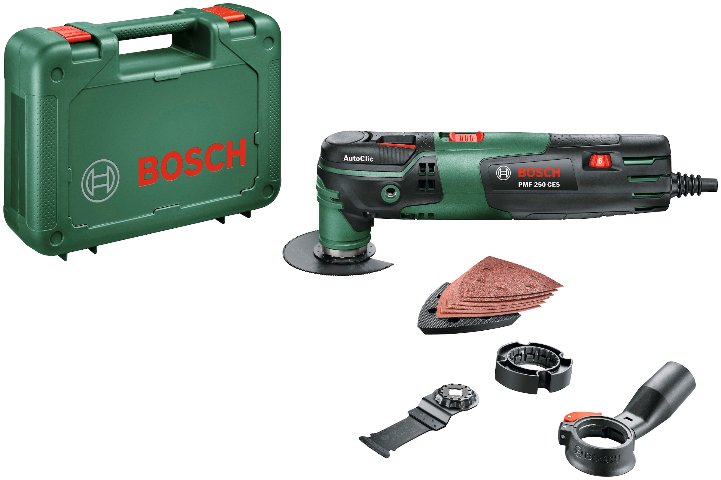 Bosch Home & Garden Elektro-Multifunktionswerkzeug »PMF 250 CES«, (Set), 250 W