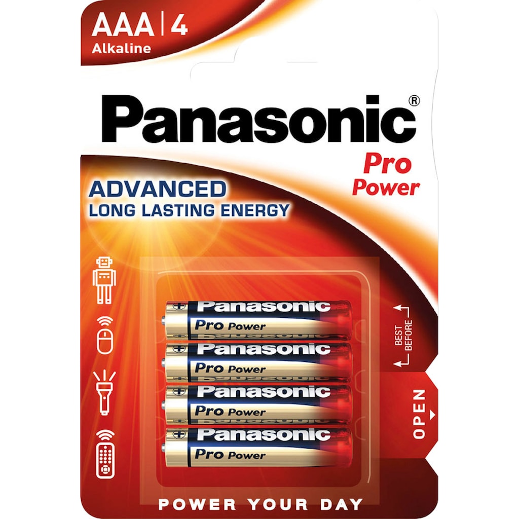 Panasonic Batterie »48er Pack Alkaline, Micro, AAA, LR03, 1.5V, Pro Power, Retail Blister«, (48 St.)