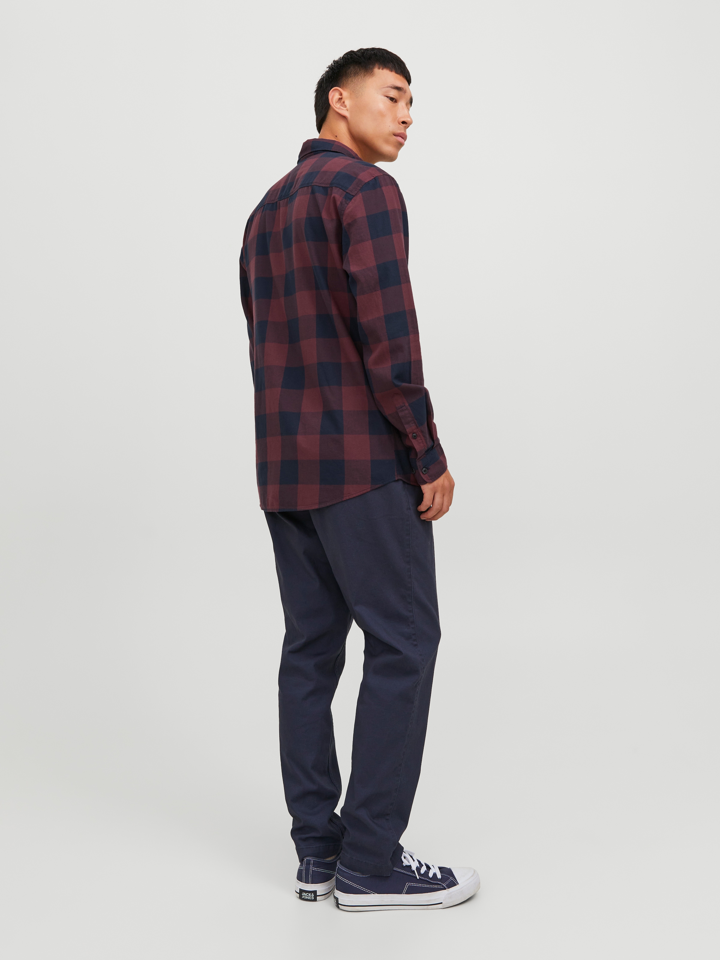 Jack & Jones Karohemd »JJ JJEGINGHAM TWILL SHIRT L/«