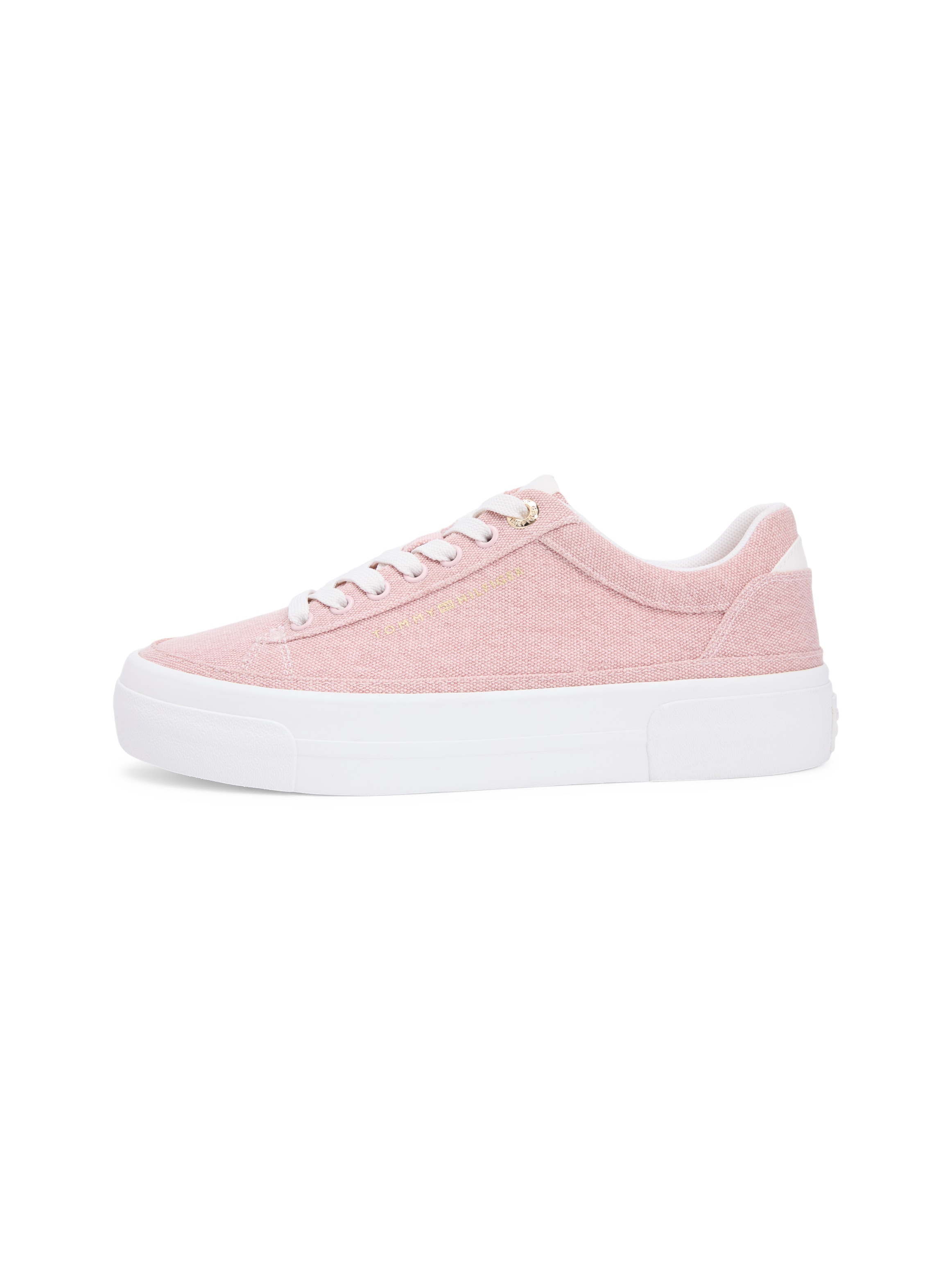 Tommy Hilfiger Plateausneaker »TH FOXING PLATFORM WASHED CANVAS«  Freizeitschuh, Halbschuh, Schnürschuh im angesagten Jeans-Look