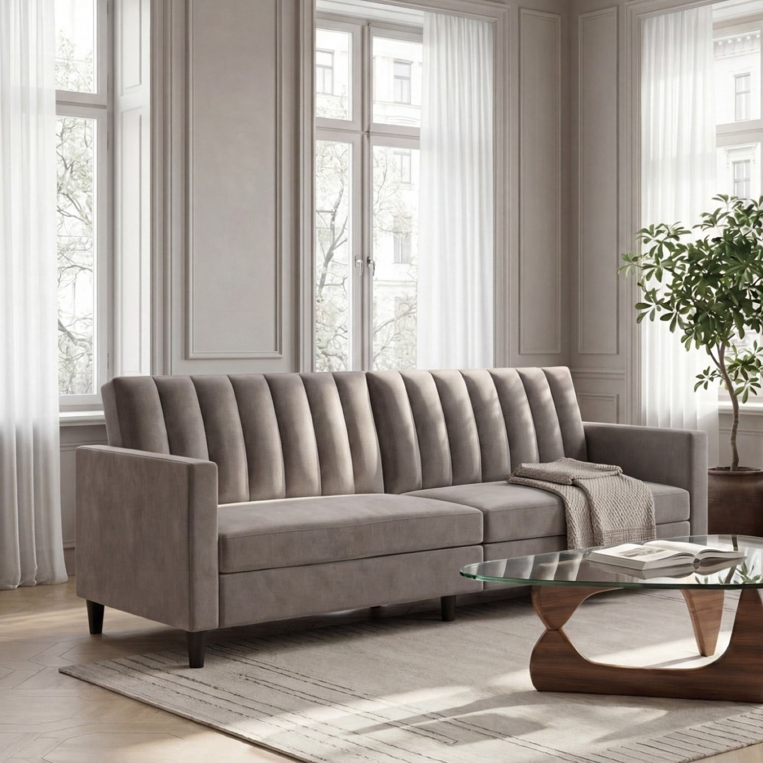 Dorel Home 3-Sitzer "Celine" Rückenlehne 2-teilig und 3-fach verstellbar, Sitzhöhe 43 cm