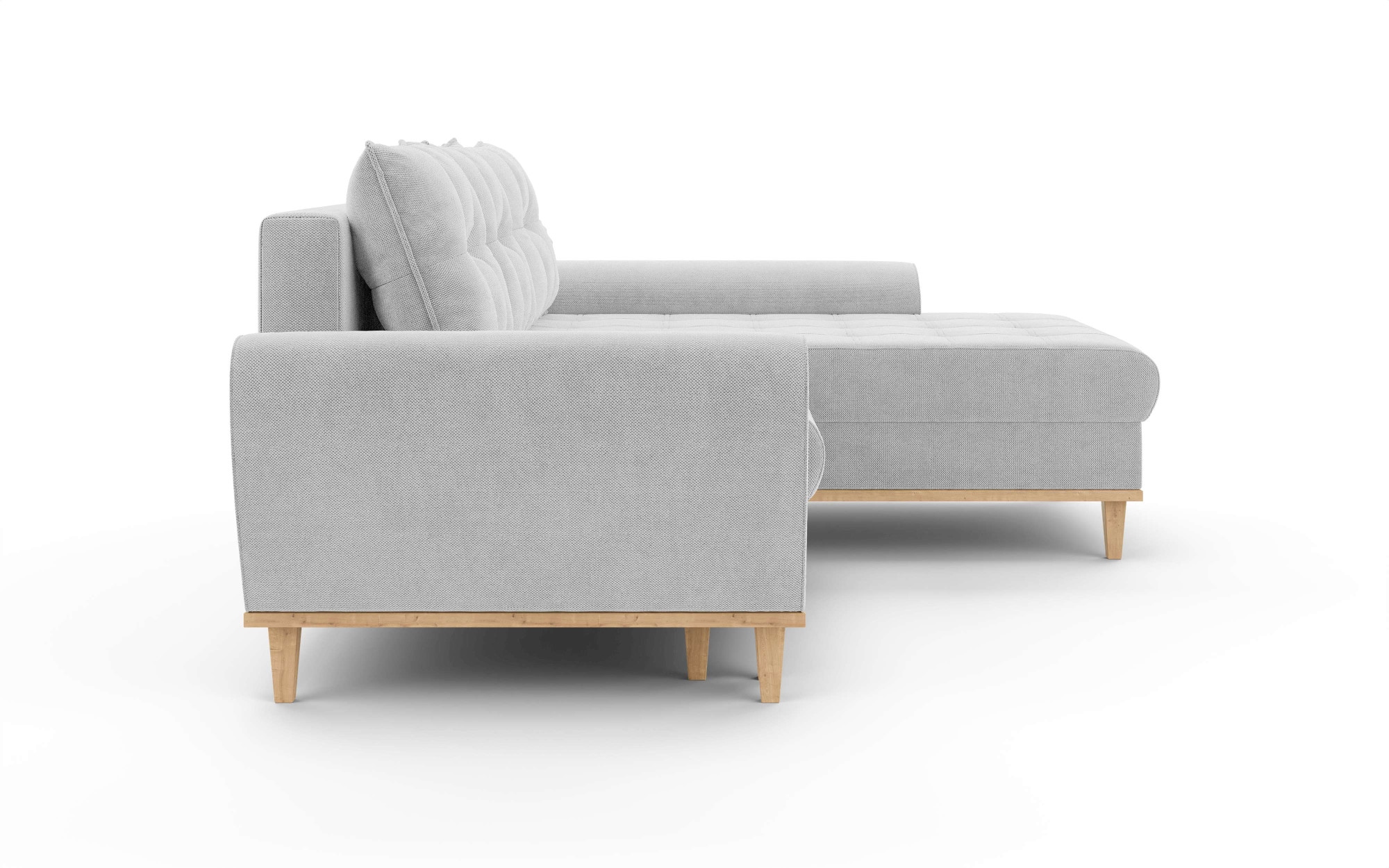 Home affaire Ecksofa »Ahrdorf mit Bettfunktion und Bettkasten, Maße: B/H/T 268/86/175 cm«, L-Form mit 3 Rückenkissen und moderne gerundete Armlehnen