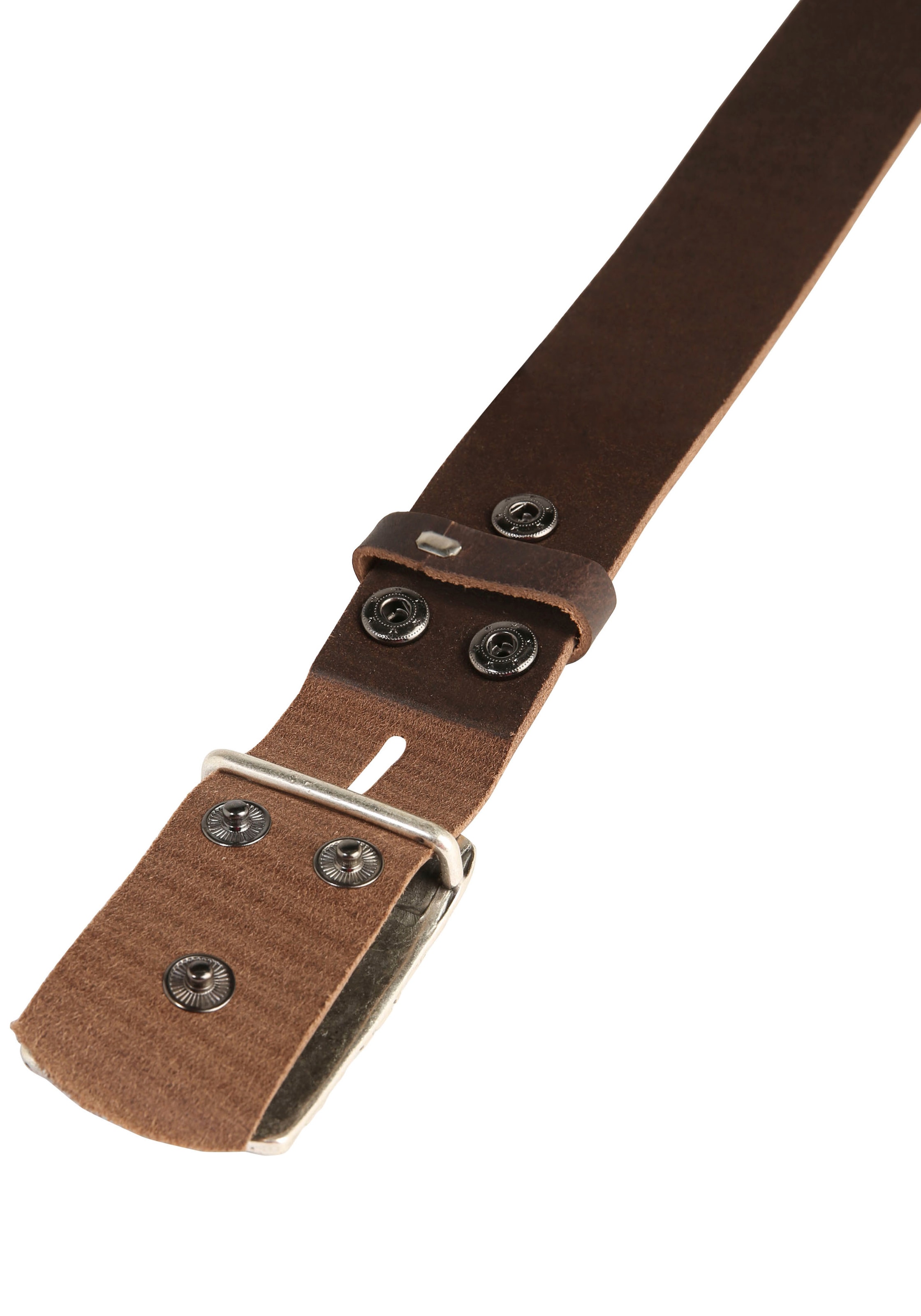 Rettungsring Gürtel Ledergürtel mit austauschbarer Schließe »Seegras Rechteck«