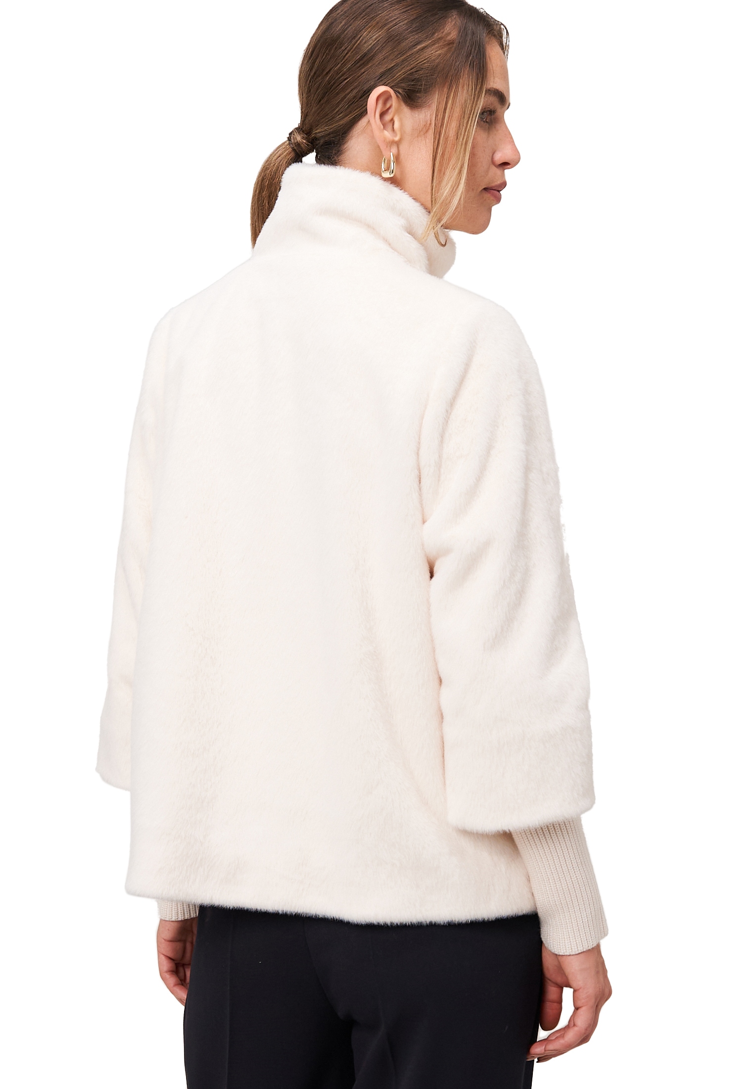 Zero Fellimitatjacke »Fellimitat-Jacke mit Stehkragen«