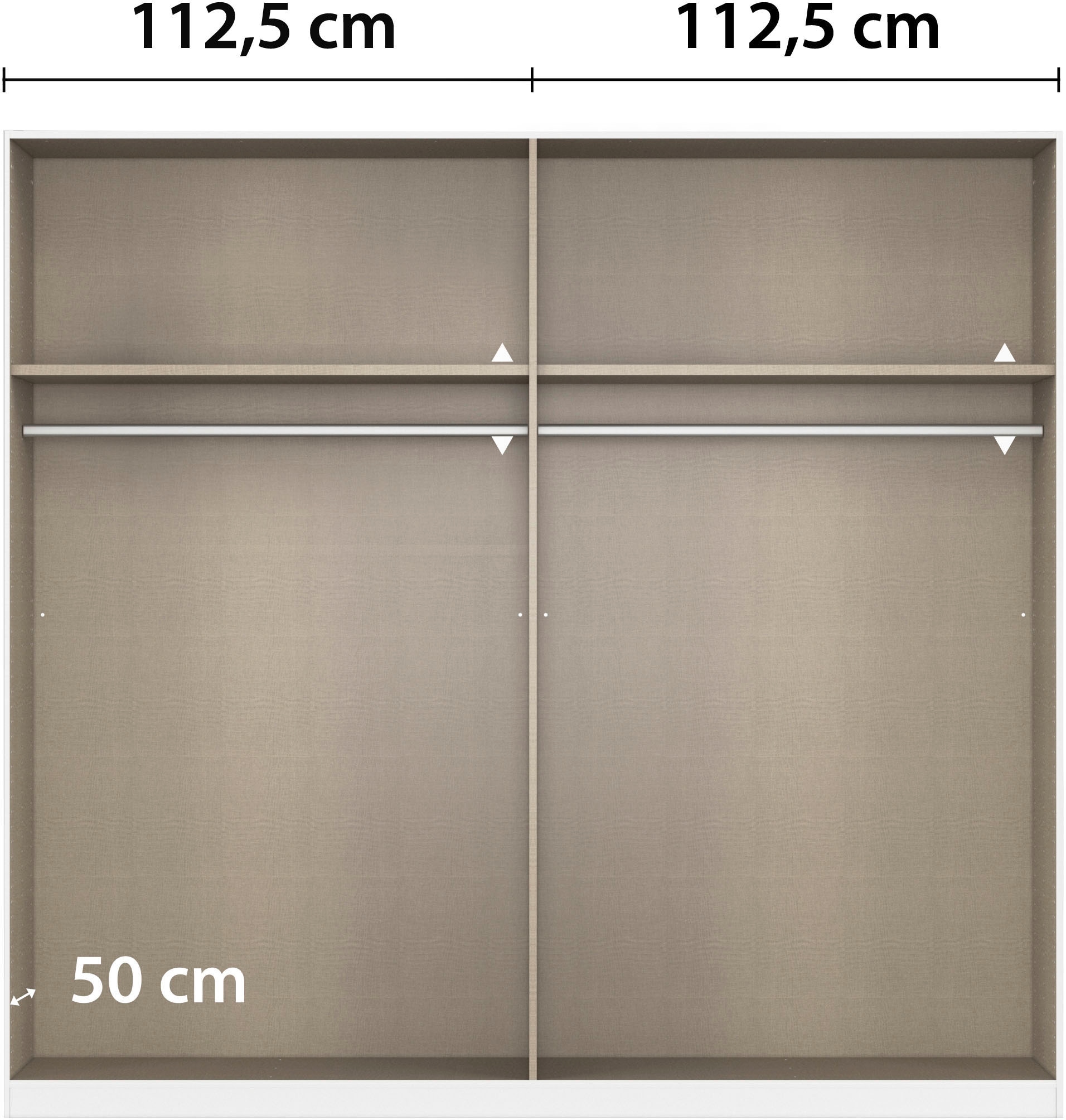 rauch Drehtürenschrank »Kleiderschrank Schrank Garderobe Breiten 181/226/271 cm LAMELLA« 3 verschiedene Ausstattungen BASIC/CLASSIC/PREMIUM (inkl. SOFT-CLOSE),  elegante Lamellen-Auflage in 3D Akustikpaneel Optik MADE IN GERMANY