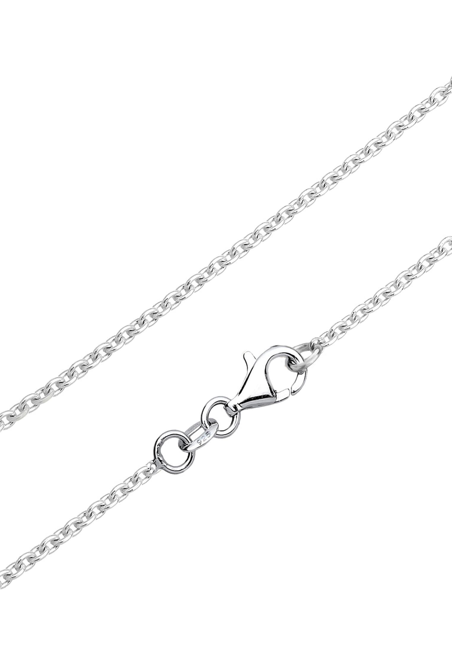 Elli Kette mit Anhänger »Halskette Kreis 925 Sterling Silber bicolor«