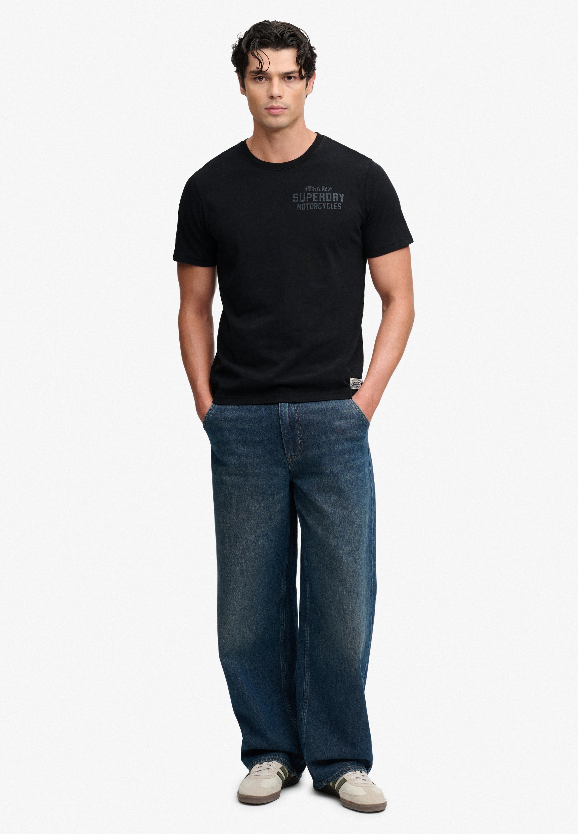 Superdry Rundhalsshirt »VINTAGE BIKER TEE« Baumwolle, relaxed fit