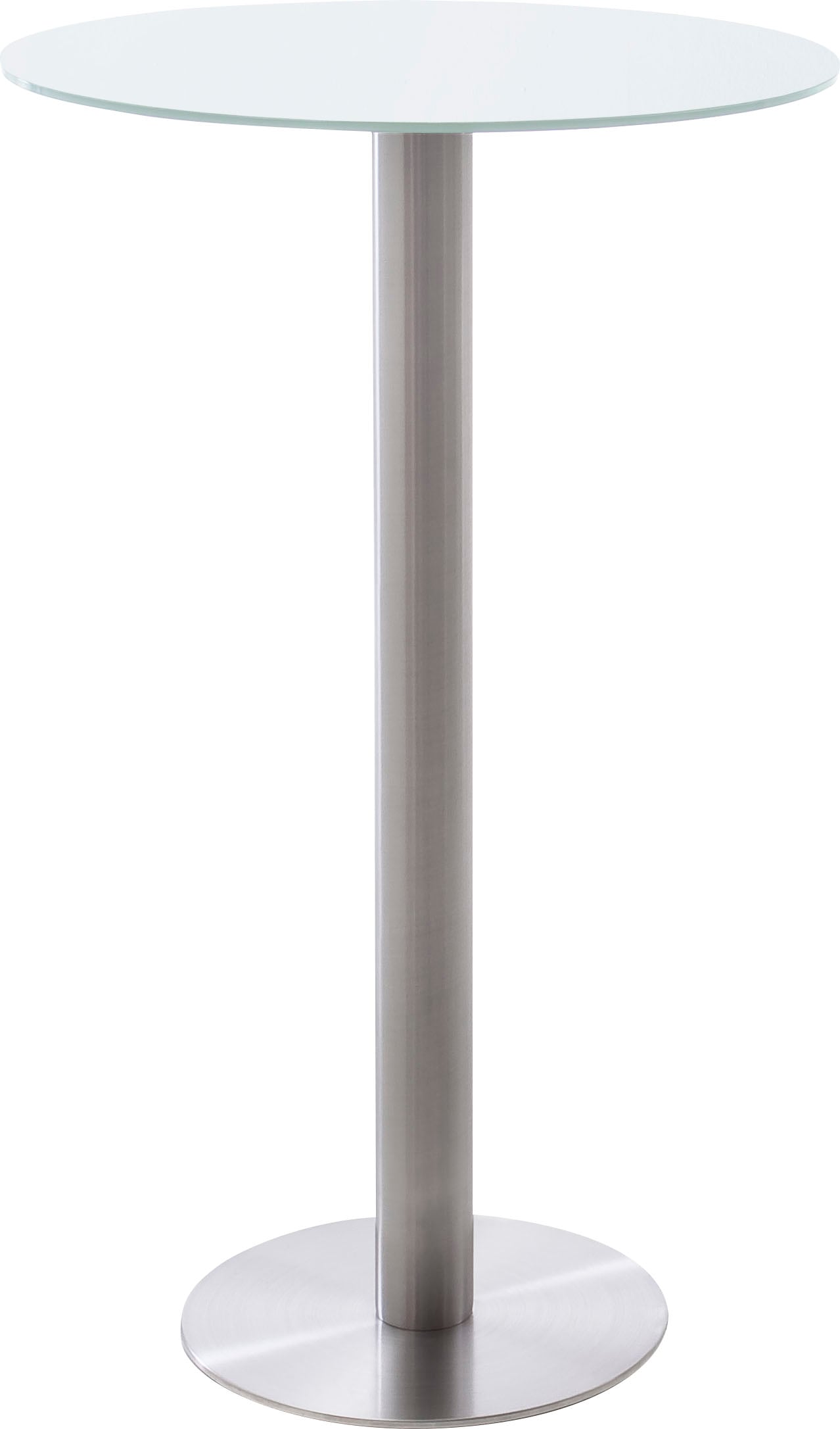 MCA furniture Bartisch »Zarina« Bartisch mit Glaskeramik Tischplatte mit Edelstahl Gestell