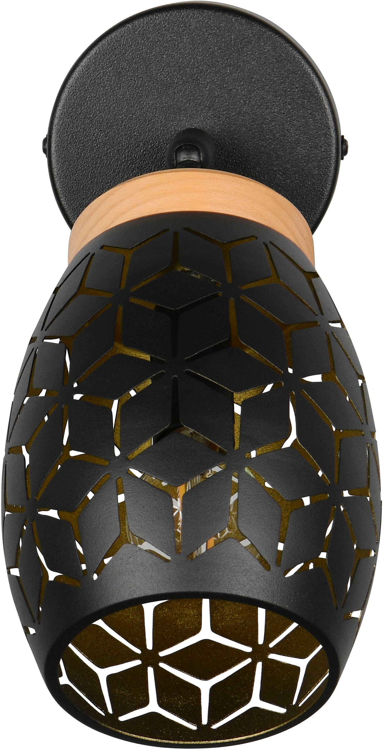 REALITY Leuchten Wandstrahler »BIDAR, Wandlampe mit verstellbarem Spot, exkl 1x E14 max 10W« E14 1 Stk. warmweiß - kaltweiß Kippschalter ON/OFF, Metall-Lampenschirm Lasercut Optik Ø 12cm