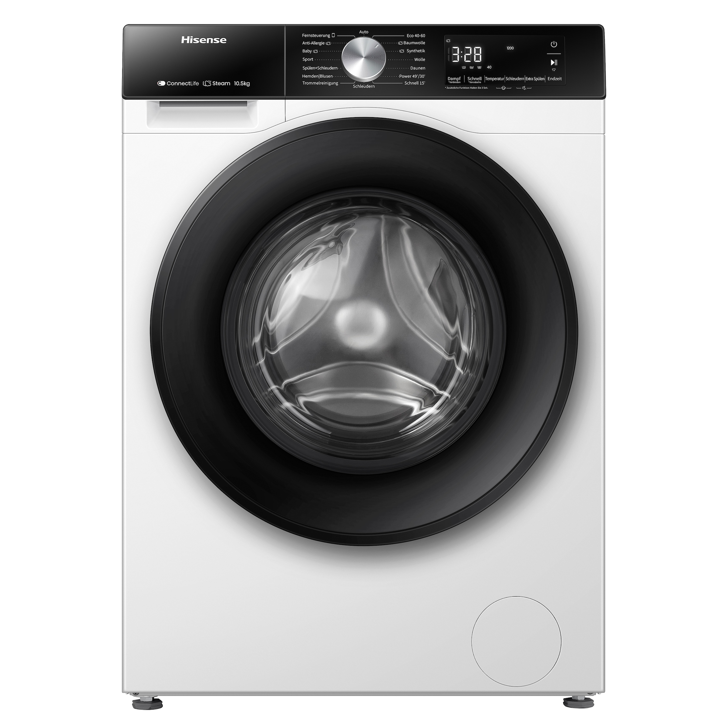 Hisense 3S Freistehend Waschmaschine, 10.5 kg, 1400 U/min.