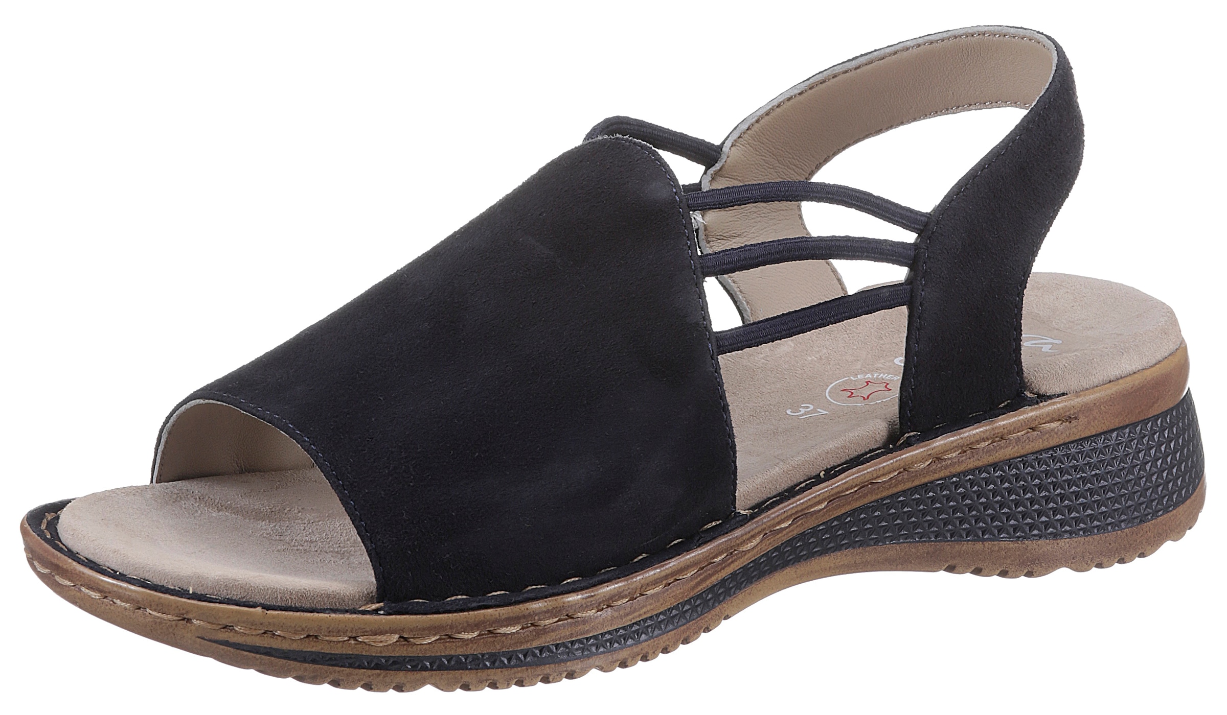 Riemchensandale »HAWAII«, Sommerschuh, Sandalette, Keilabsatz, mit Stretch-Bänder,...