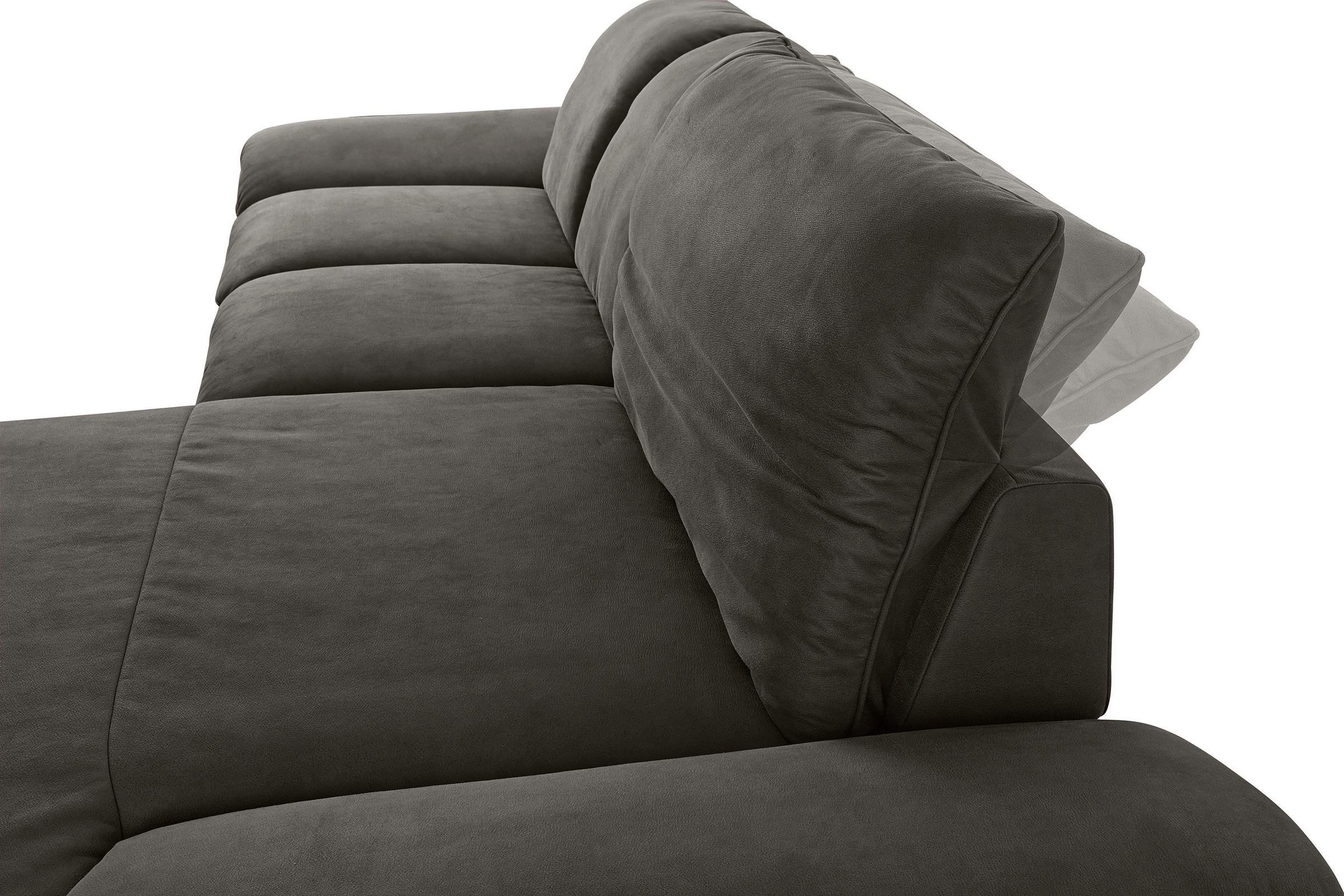 W.SCHILLIG Ecksofa »enjoy&MORE, Designsofa, bequem, zeitlos und elegant, L-Form«, mit Sitztiefenverstellung, Füße silber matt, Breite 340 cm