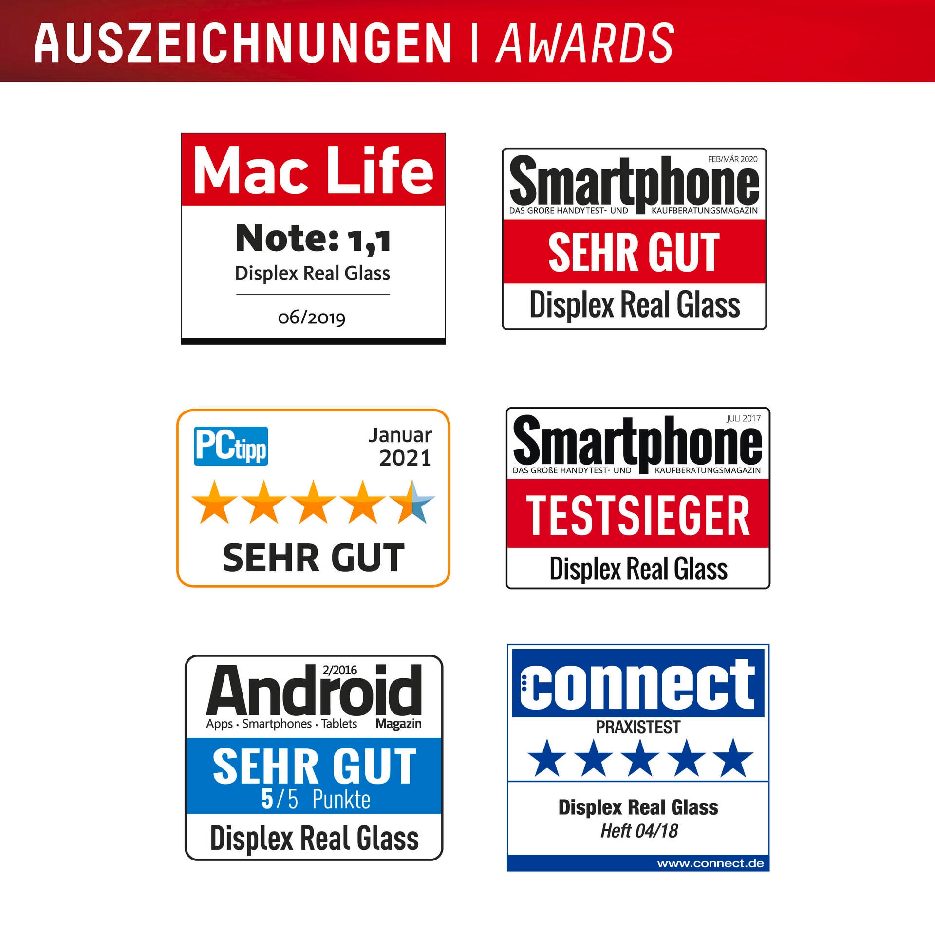 Displex Displayschutzglas »Real Glass Screen Protector« für Apple iPhone 17 Pro Max Displayschutzfolie, Schutzfolie, Bildschirmschutz, kratz- & stoßfest