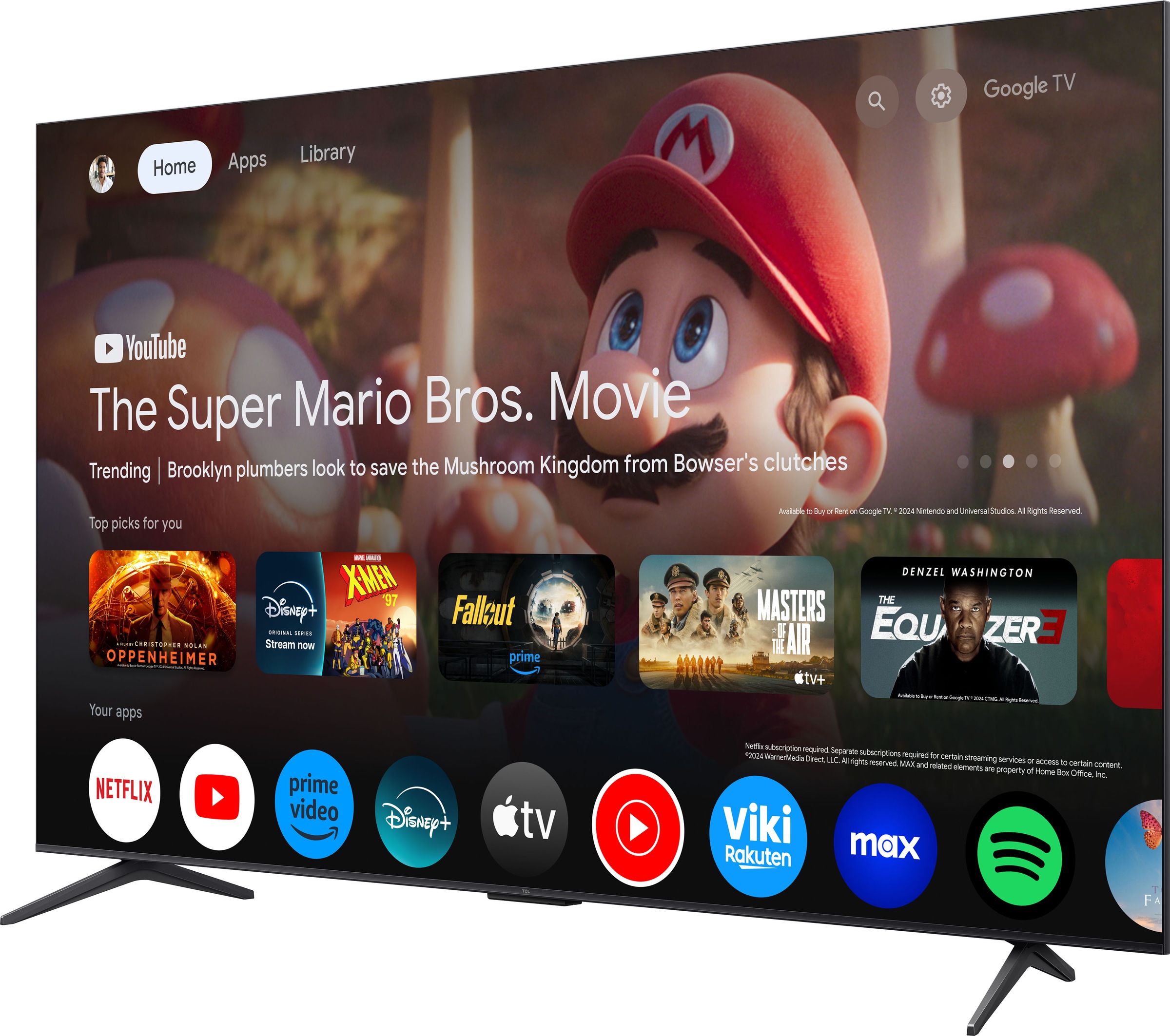 TCL QLED Mini LED-Fernseher »85Q6CX1«, Smart-TV-Google TV, 144 Hz, 4K HDR Premium, Smart TV, Apple TV, Multi-HDR und Dolby Vision