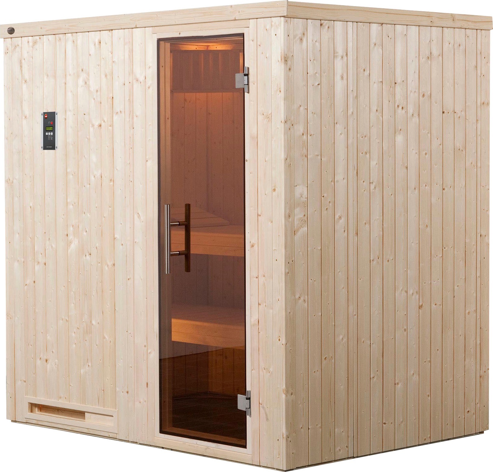 weka Sauna »Halmstad«, (Set), 7,5 kW-Ofen mit digitaler Steuerung