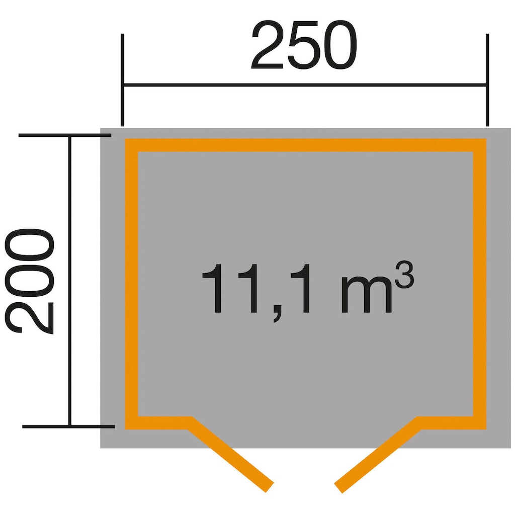 weka Gartenhaus »209 Gr.1,5 graphitgrau«