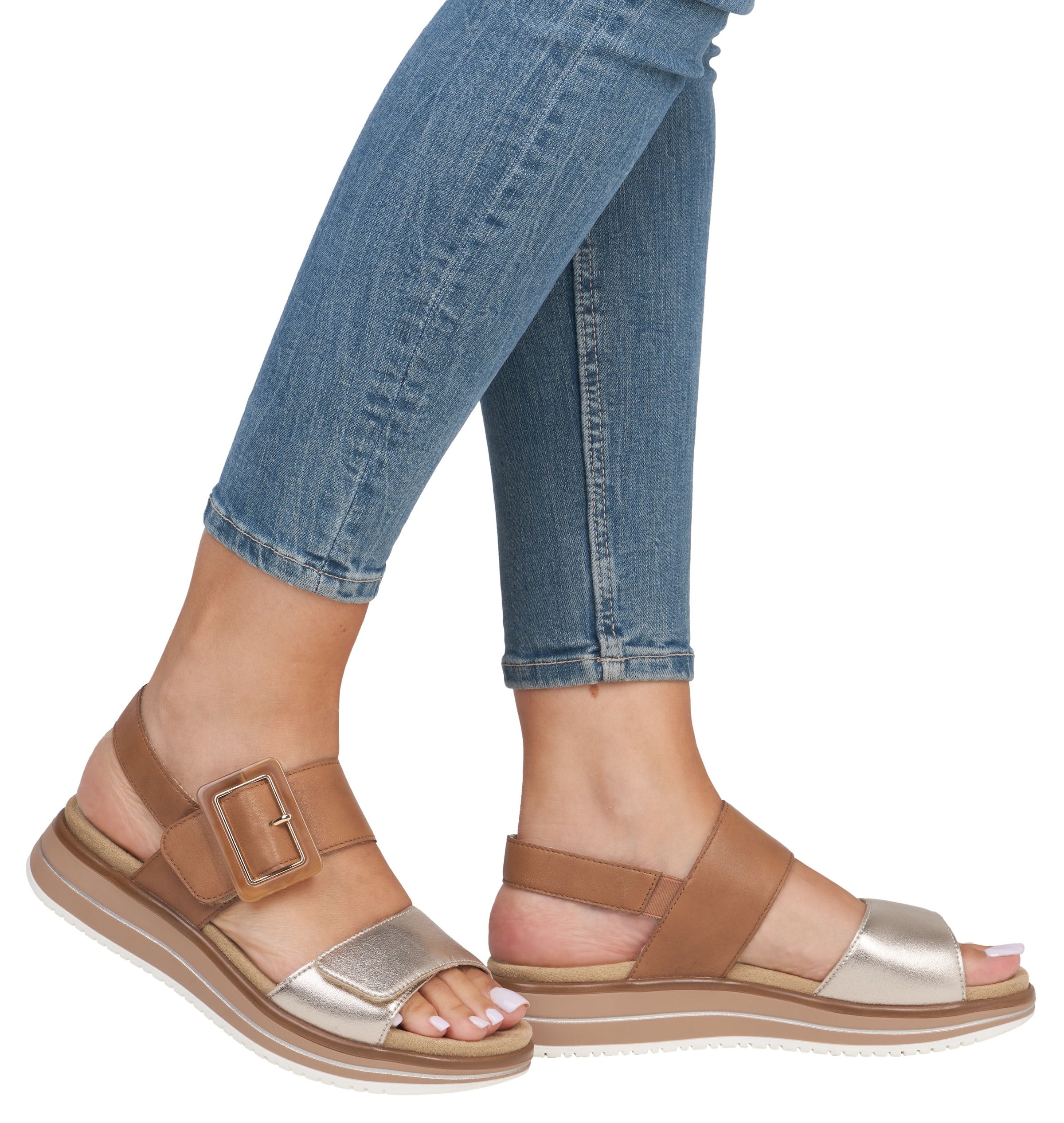 Remonte Keilsandalette, Sommerschuh, Riemchensandale mit komfortablem Softfußbett