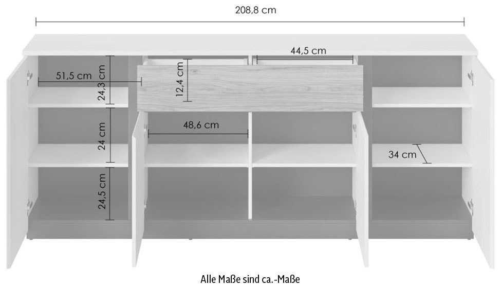 INOSIGN Sideboard »Novena«, Breite 209 cm online bestellen | UNIVERSAL