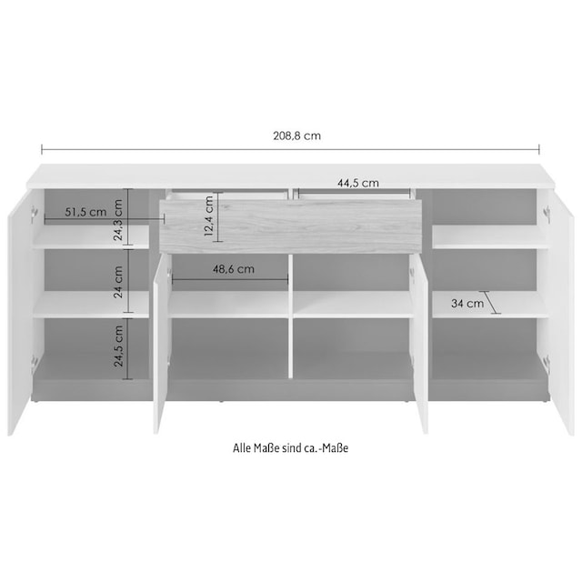 INOSIGN Sideboard »Novena«, Breite 209 cm online bestellen | UNIVERSAL