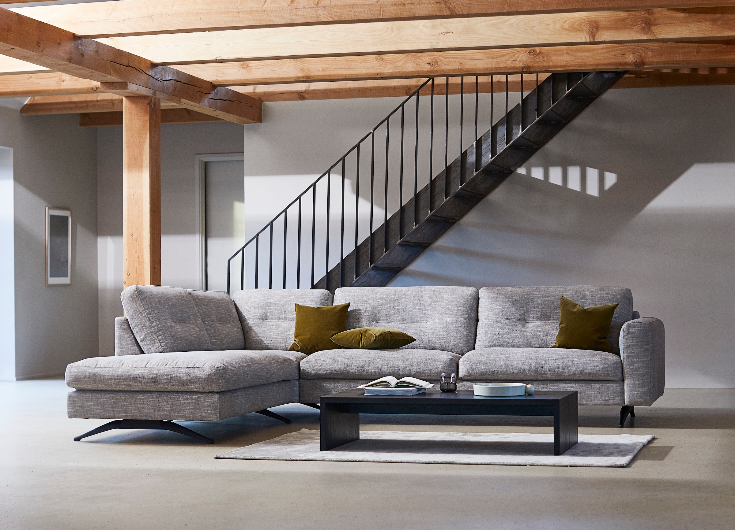 FLEXLUX Ecksofa »Glow, super bequem durch hochwertigem Sitzaufbau mit Federkern, L-Form«, Modernes skandinavisches Design