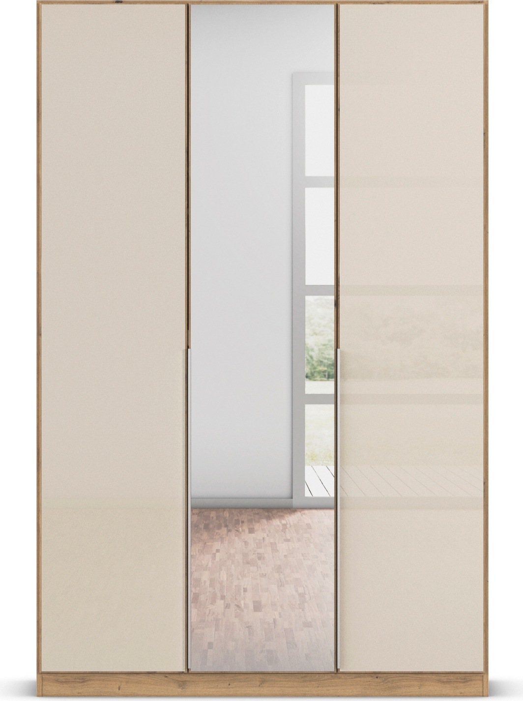 rauch Drehtürenschrank »Kleiderschrank Kleiderschränke Schrank Garderobe AGORDO mit Glasfront«, (in zwei Griff-Farben, Breiten 91-360 cm), durchdachte Innenausstattung, in 7 Breiten und 2 Höhen MADE IN GERMANY