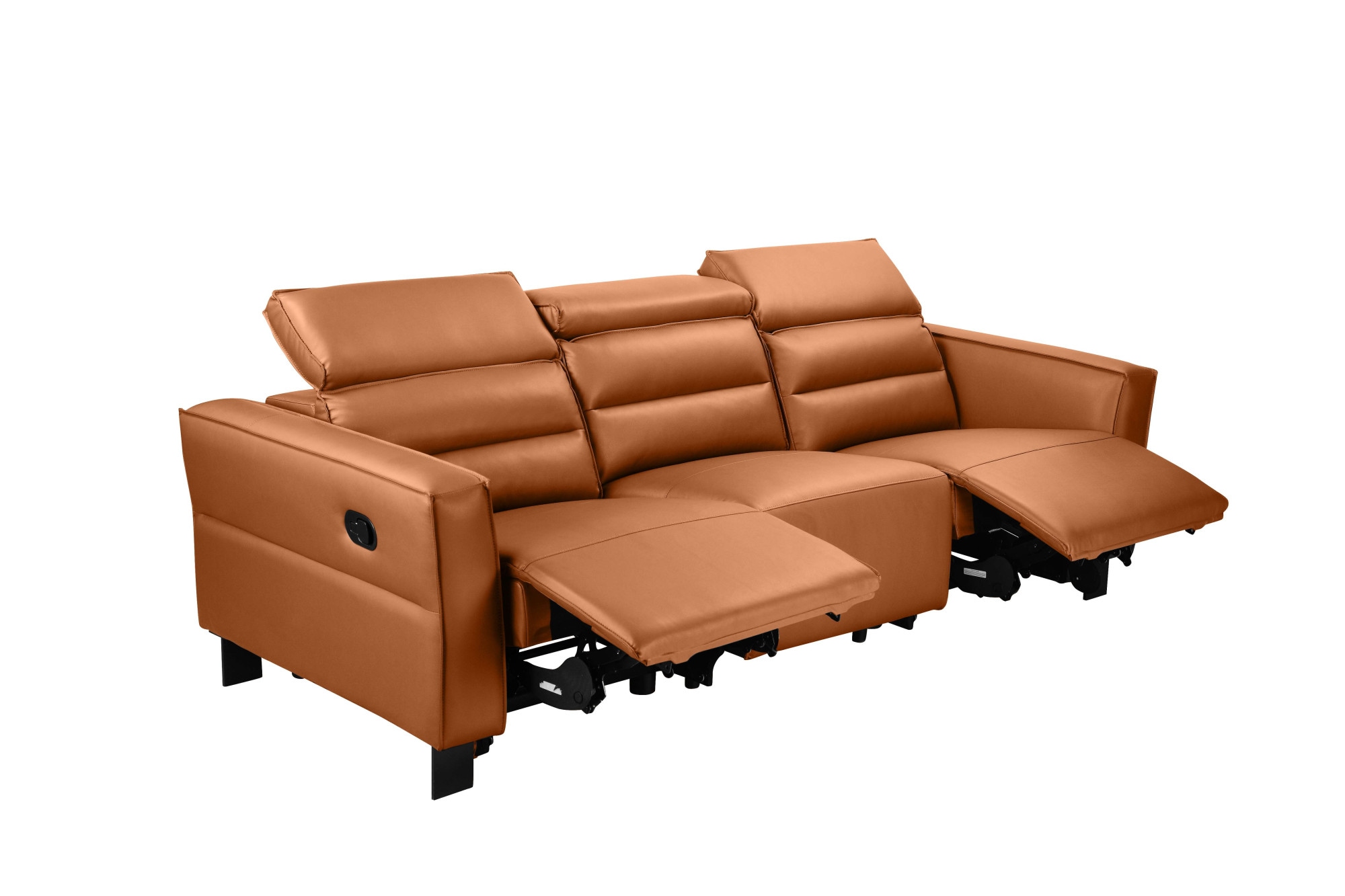 Places of Style 3-Sitzer »Carpari, 224cm, manuelle od. elektrische Relaxfunktion in 2 Sitzen«, mit USB-A/C, Kopfteilverstellung, Echtleder, Kunstleder, Webstoff