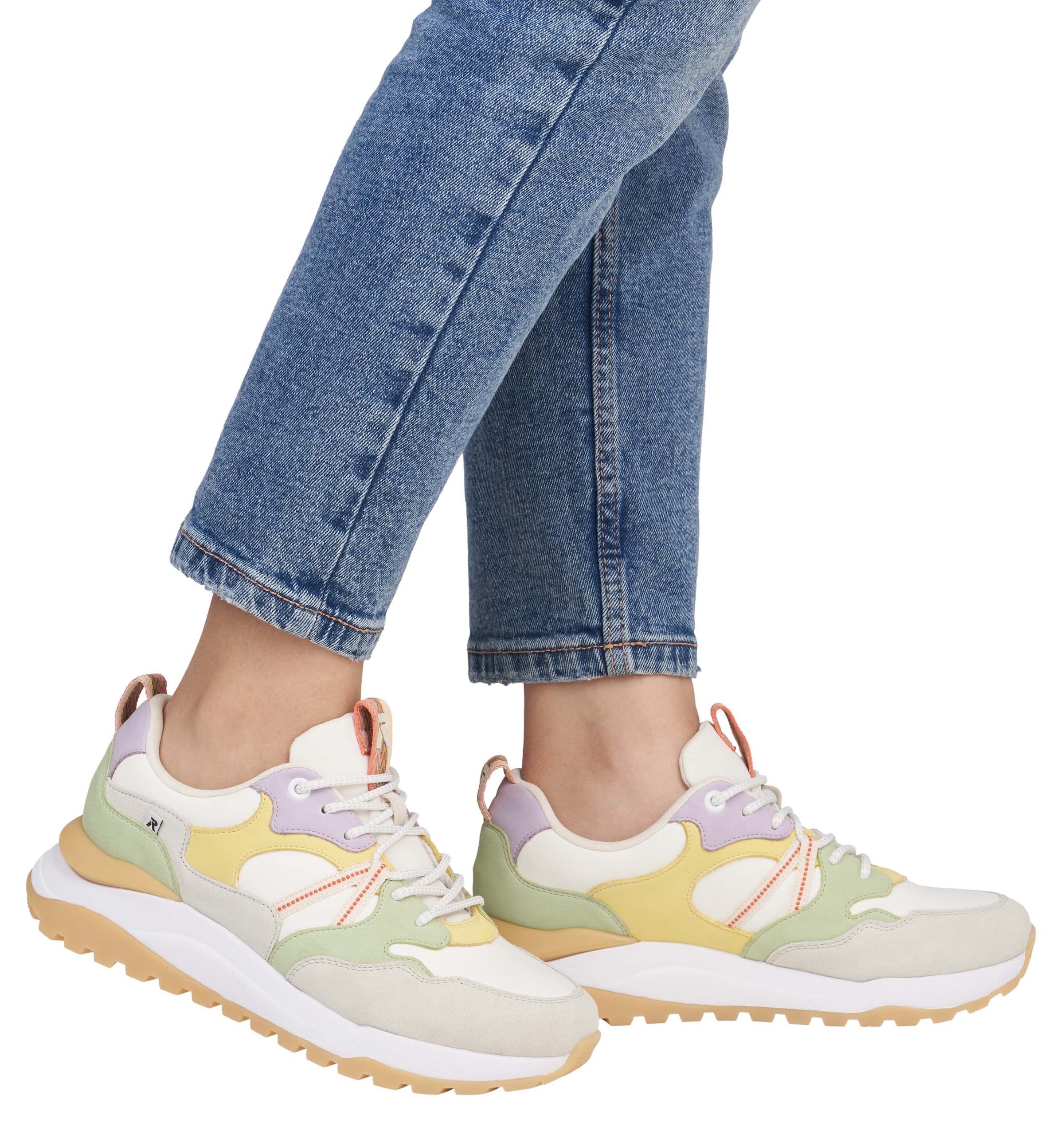 RIEKER Sport Keilsneaker »Bel Air«, Freizeitschuh, Halbschuh, Schnürschuh mit herausnehmbarem Fußbett